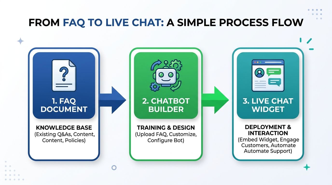 Tutorial cover image: How to Build a Simple AI Chatbot for Customer Support (No-Code)