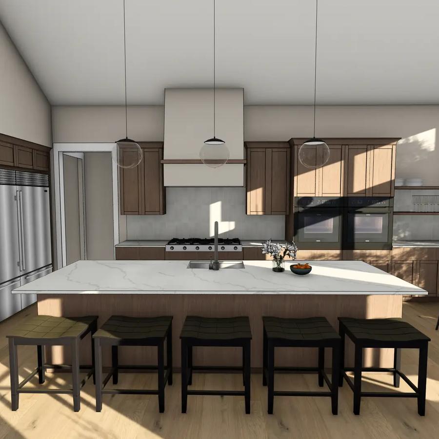Kitchen interior rendering