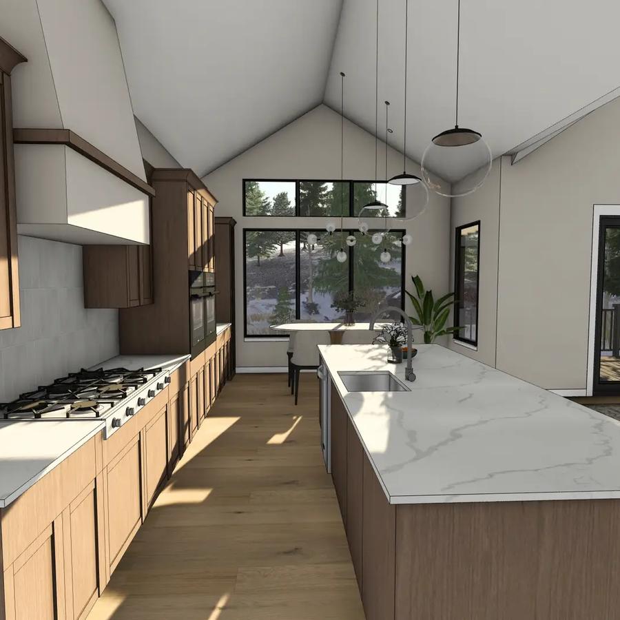 Kitchen interior rendering