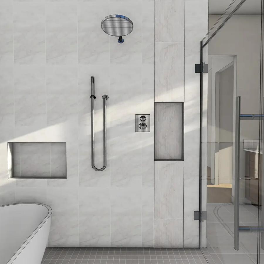 Master bathroom rendering