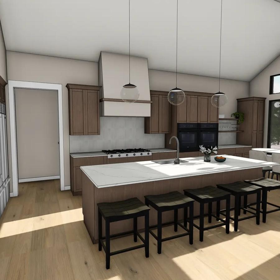 Kitchen interior rendering