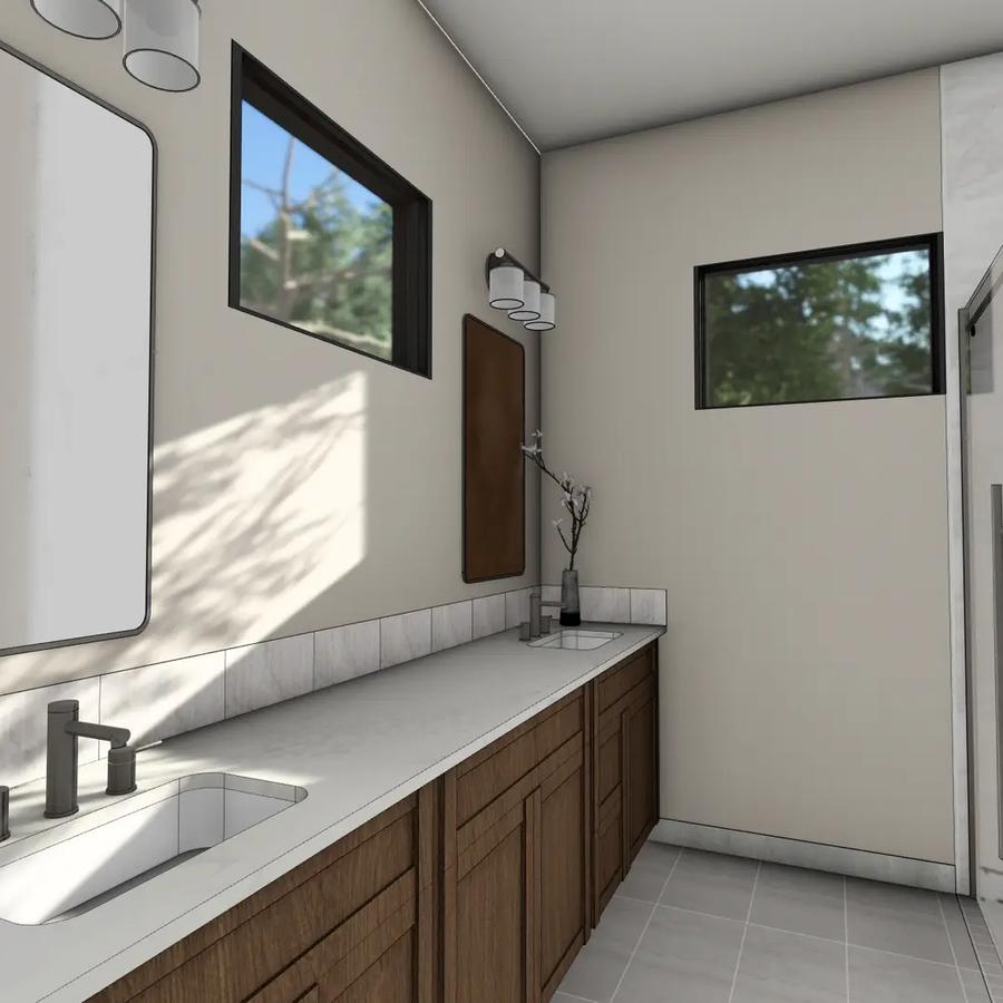 Master bathroom rendering