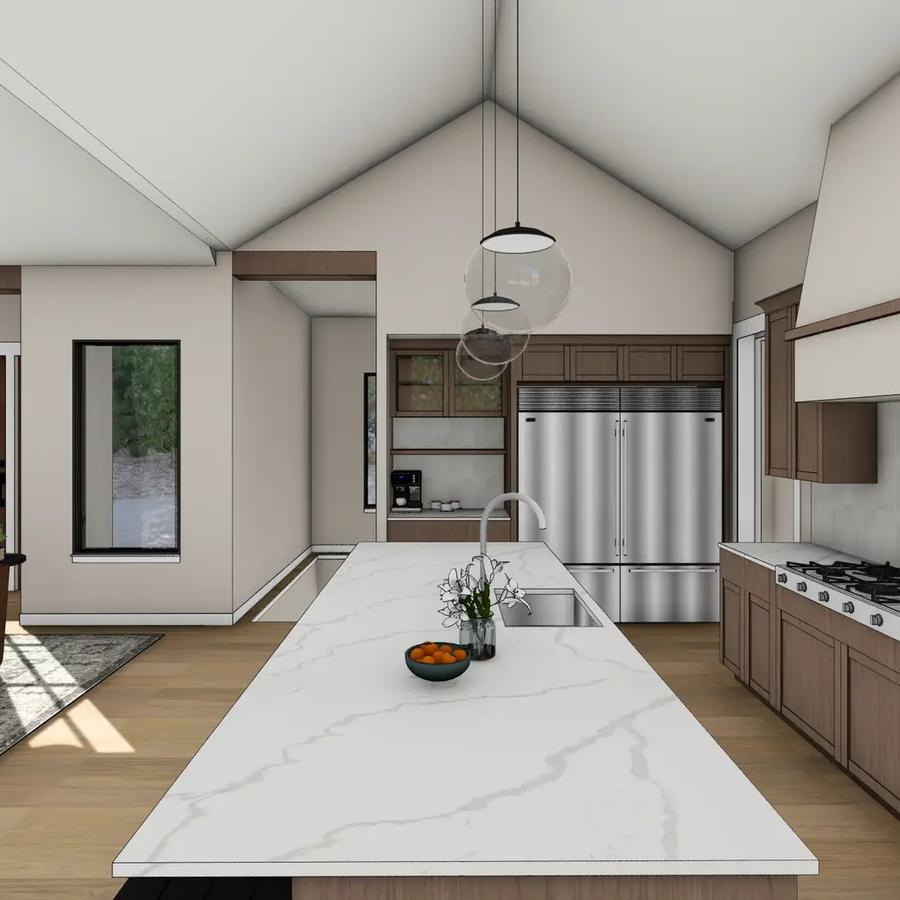 Kitchen interior rendering