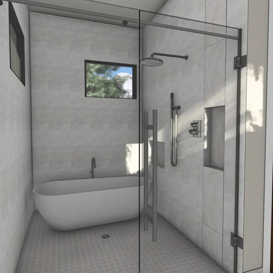 Master bathroom rendering