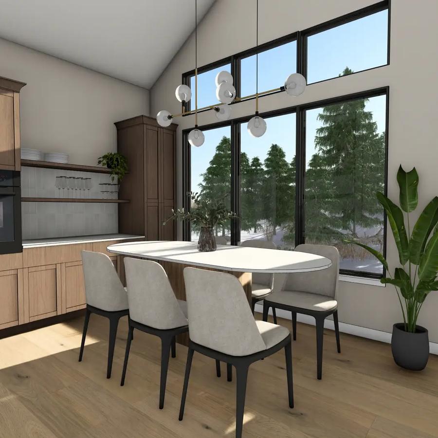 Dining room interior rendering