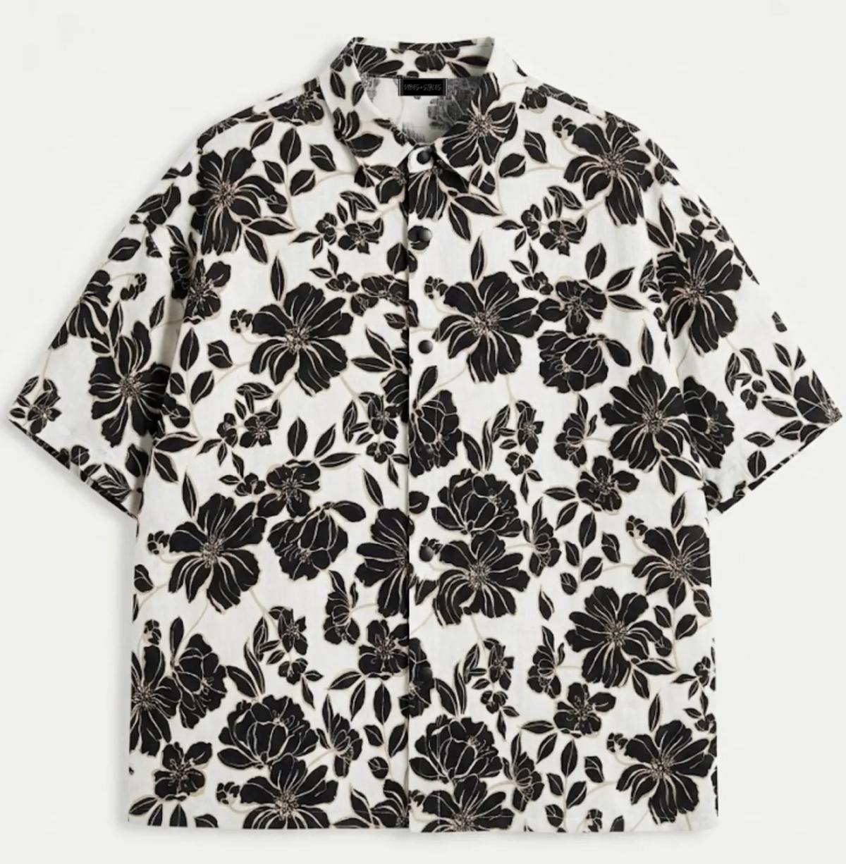 Men Linen floral Shirt