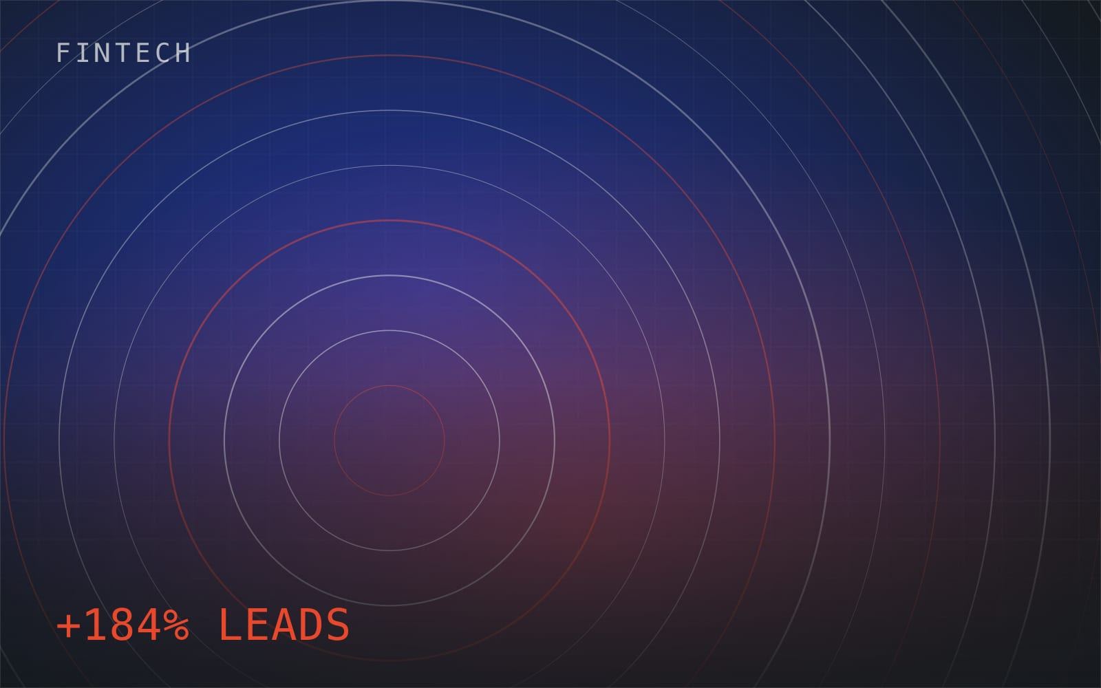 Concentric rings radiating over a dark grid, suggesting market signal analysis