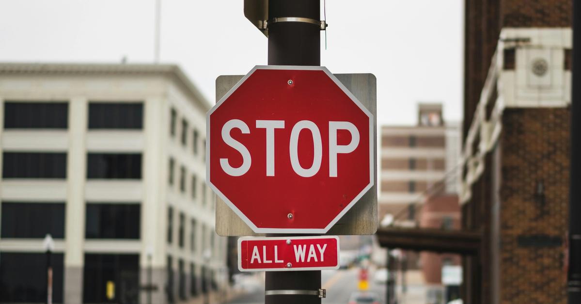 All way stop sign by John Matychuk.