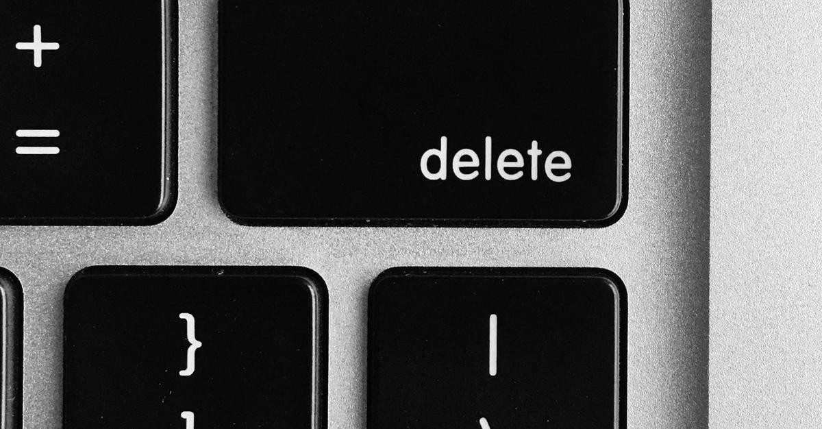 The delete key on macbook pro.