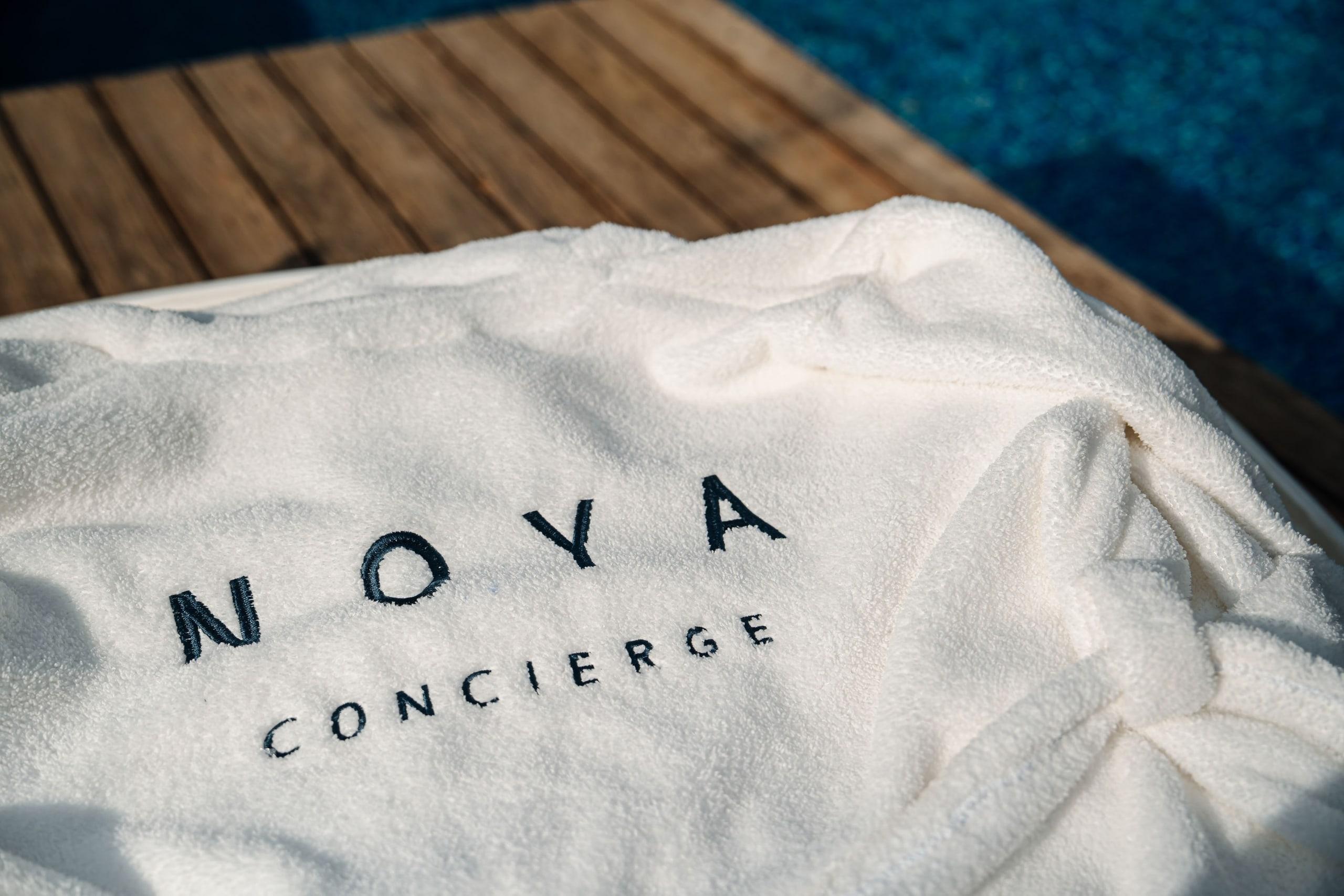 A folded NOYA towel