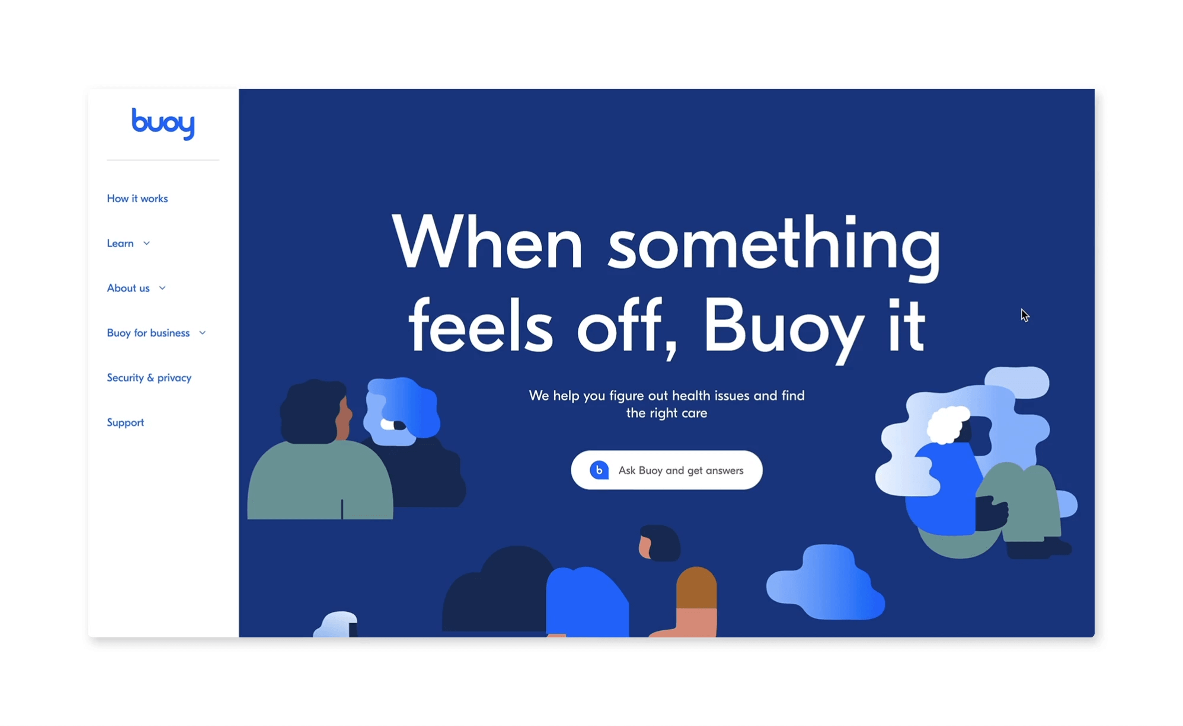 Buoy - Homepage scroll