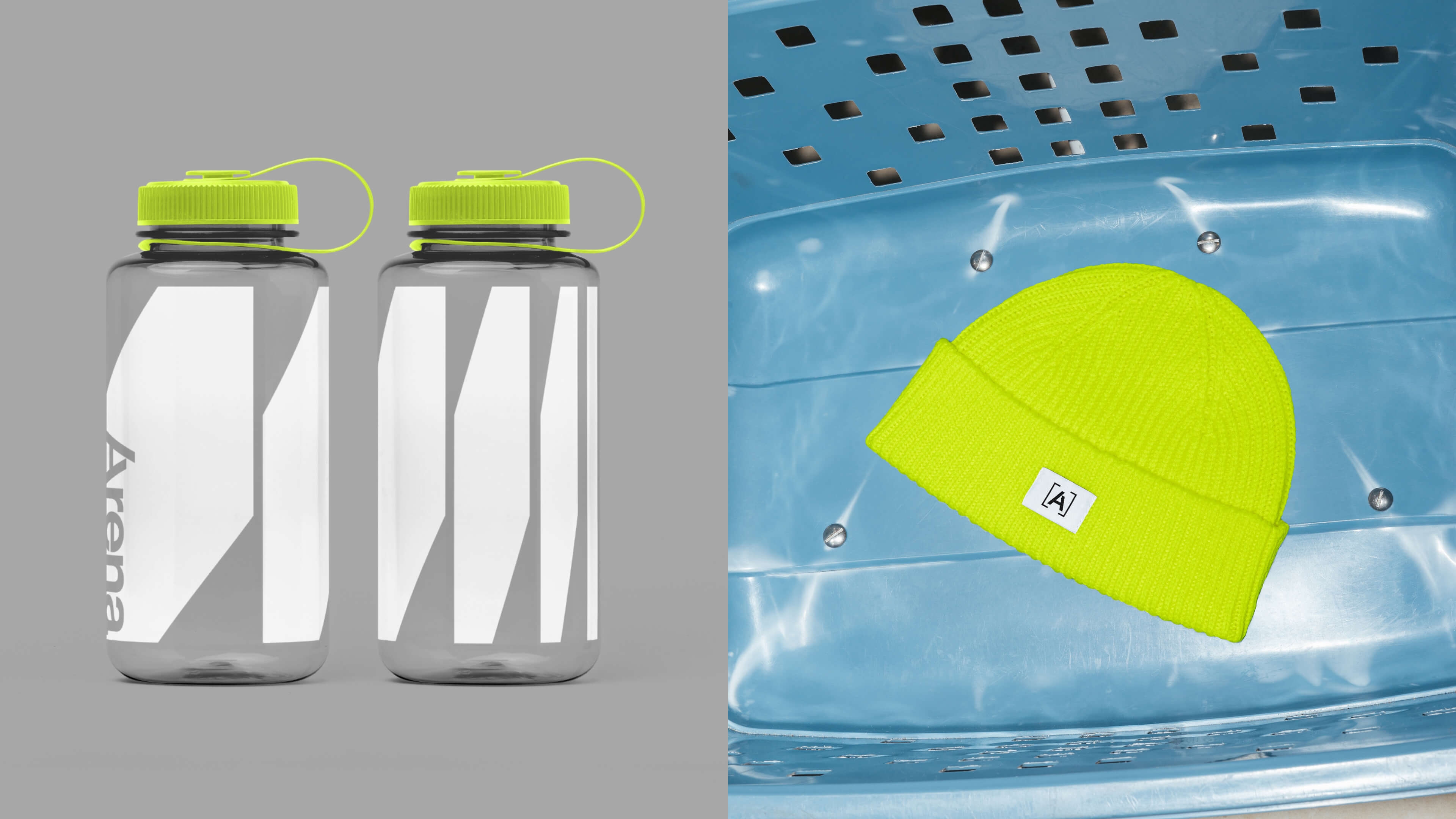 Arena bottle and hat
