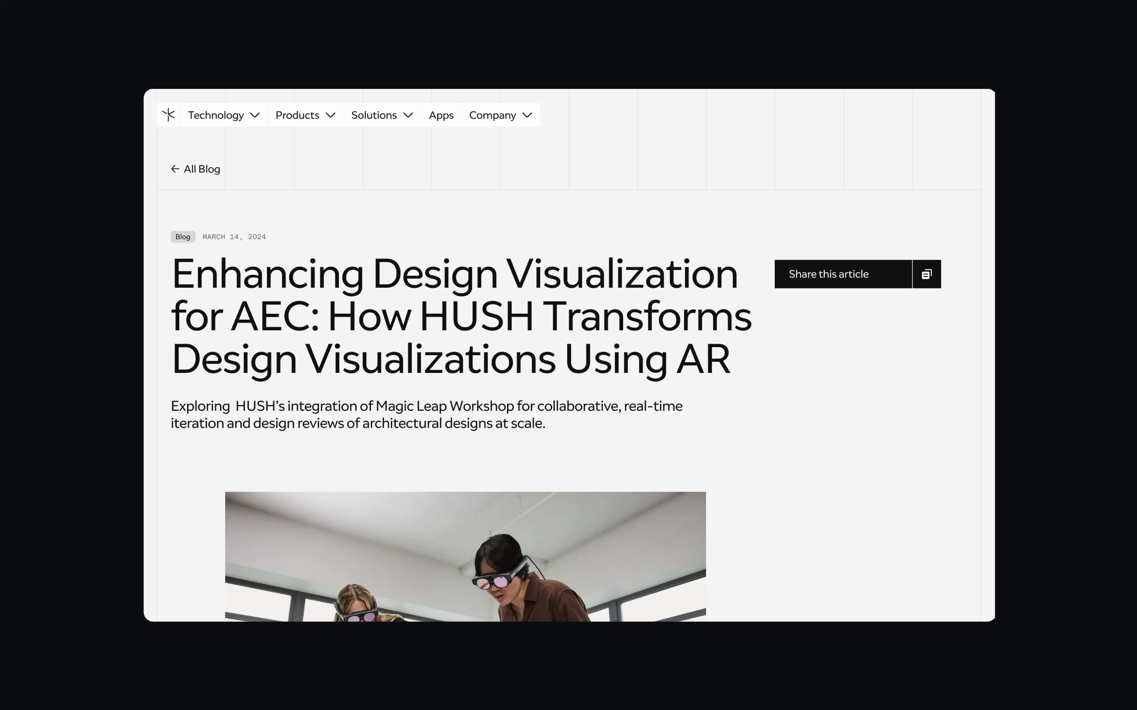 Magic Leap blog scroll video