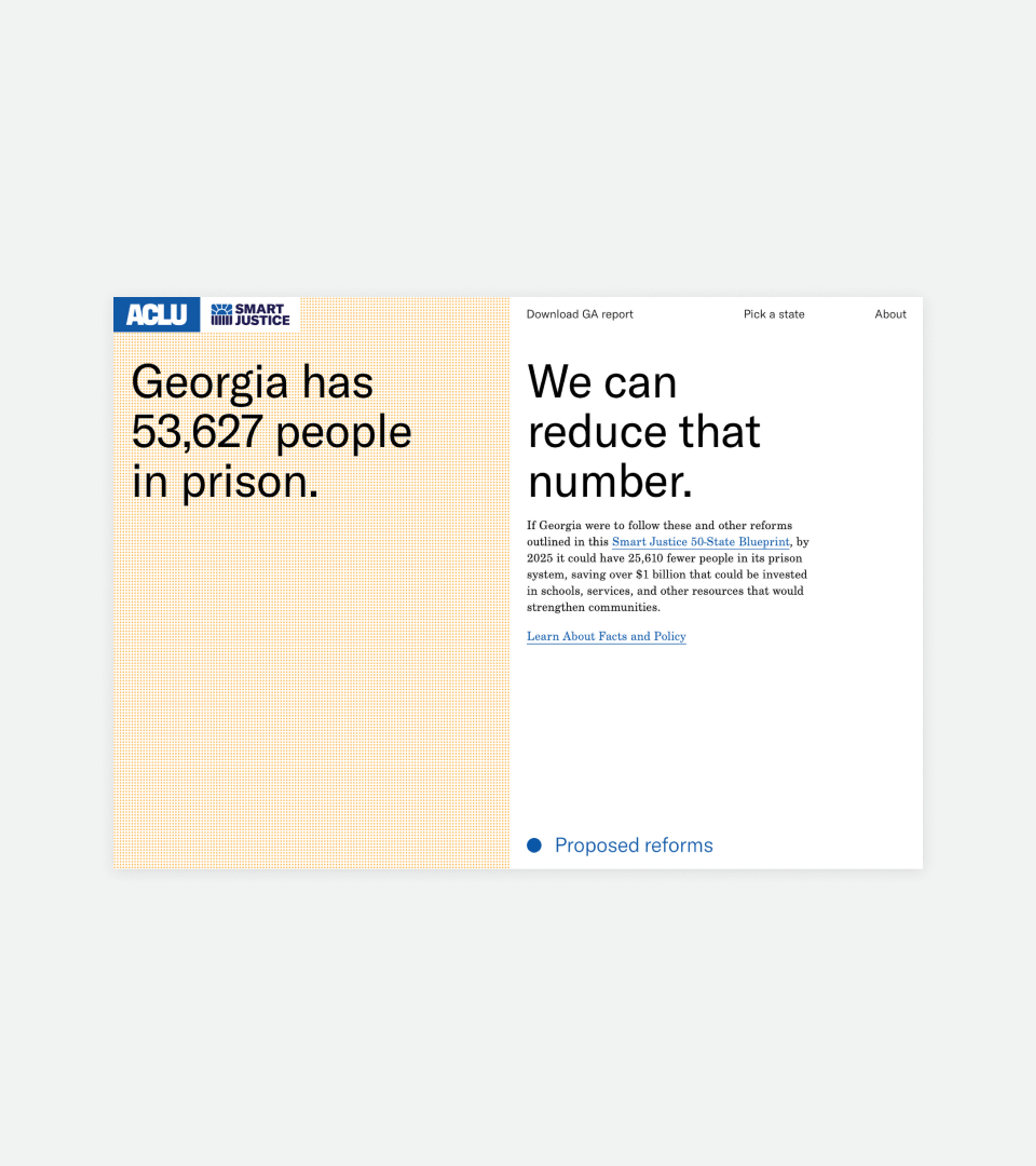 ACLU 50 State Blueprint state page
