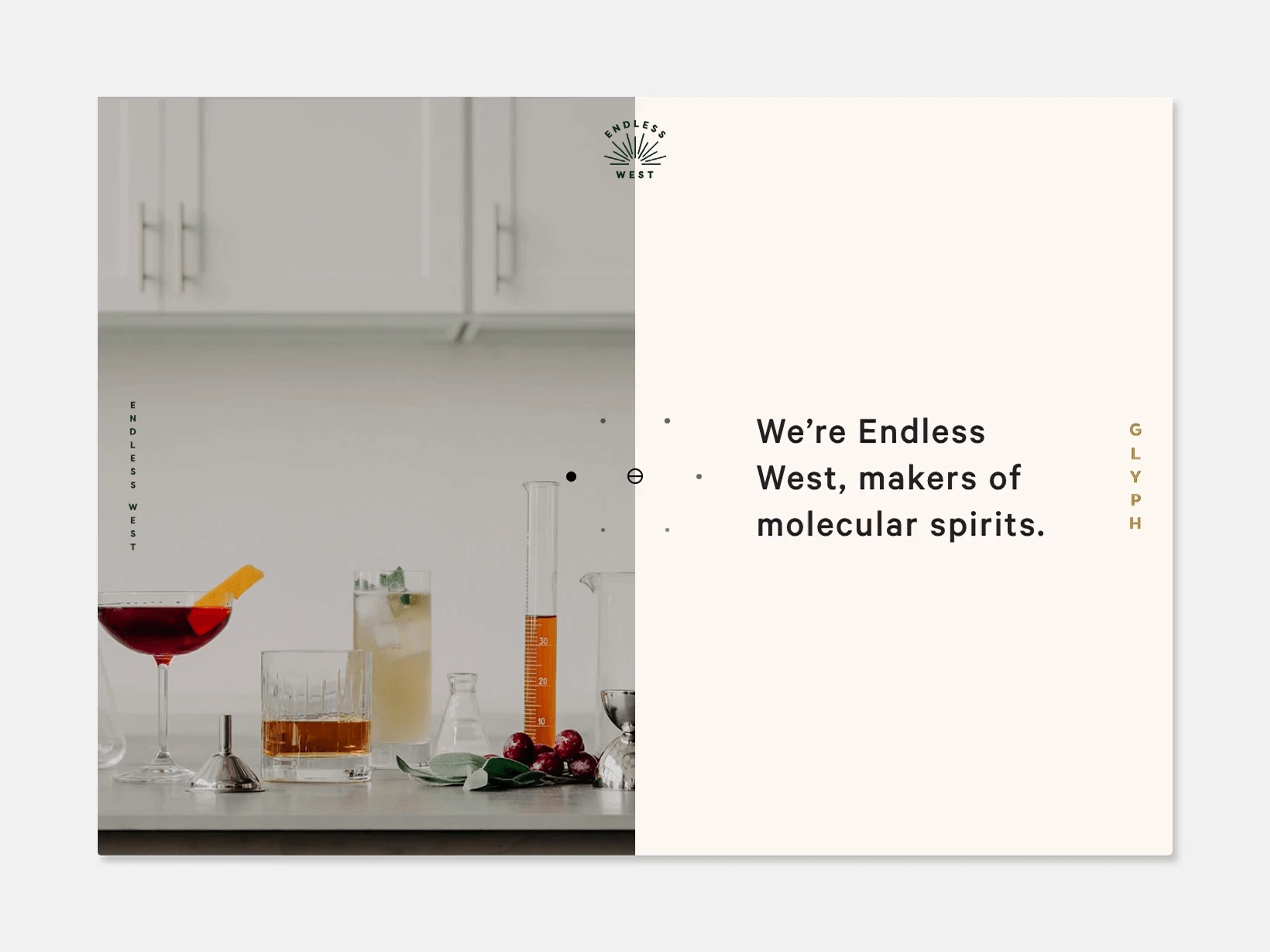 Screen recording of the homepage experience of the Endless West website