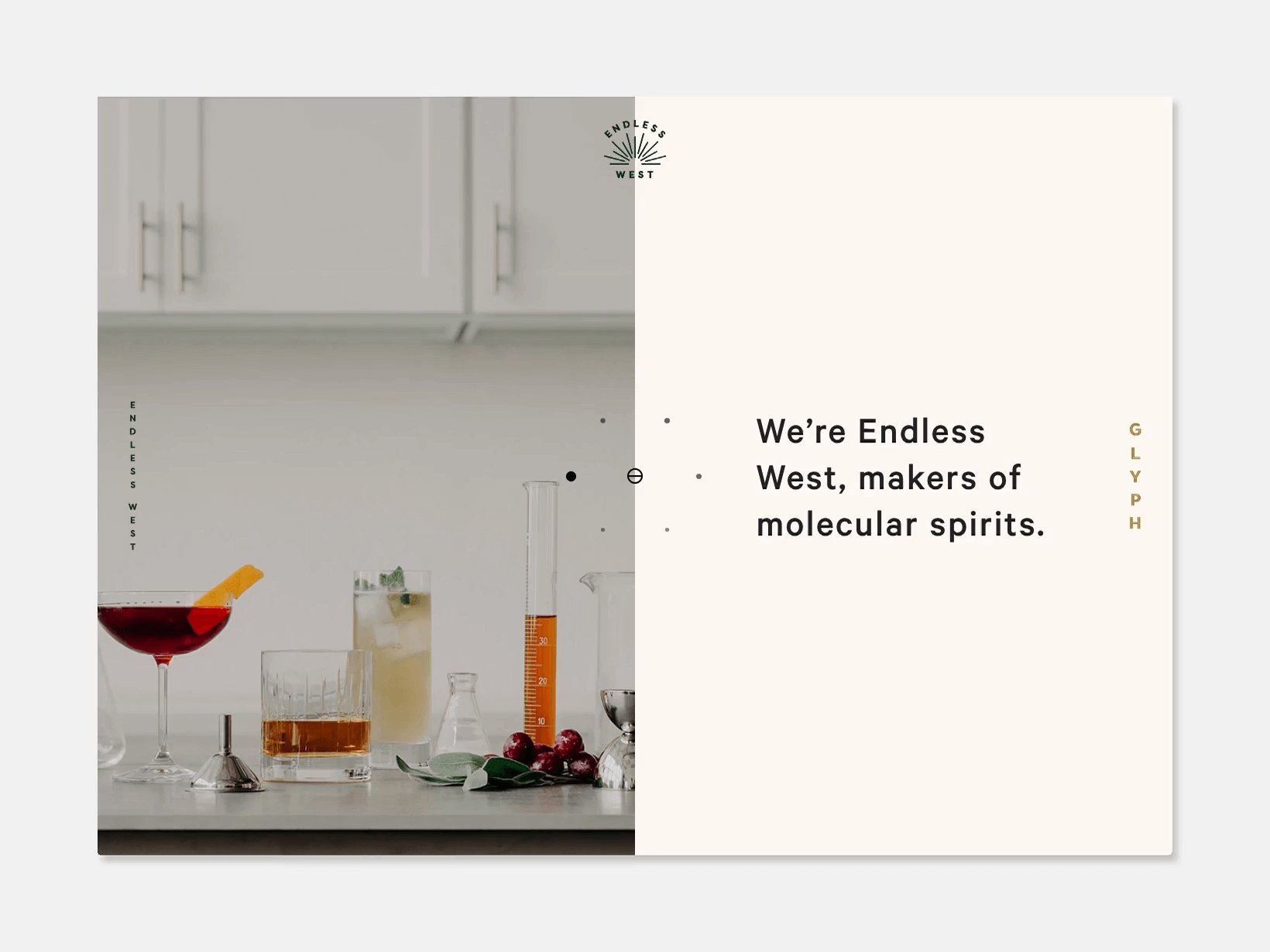 Screen recording of the homepage experience of the Endless West website
