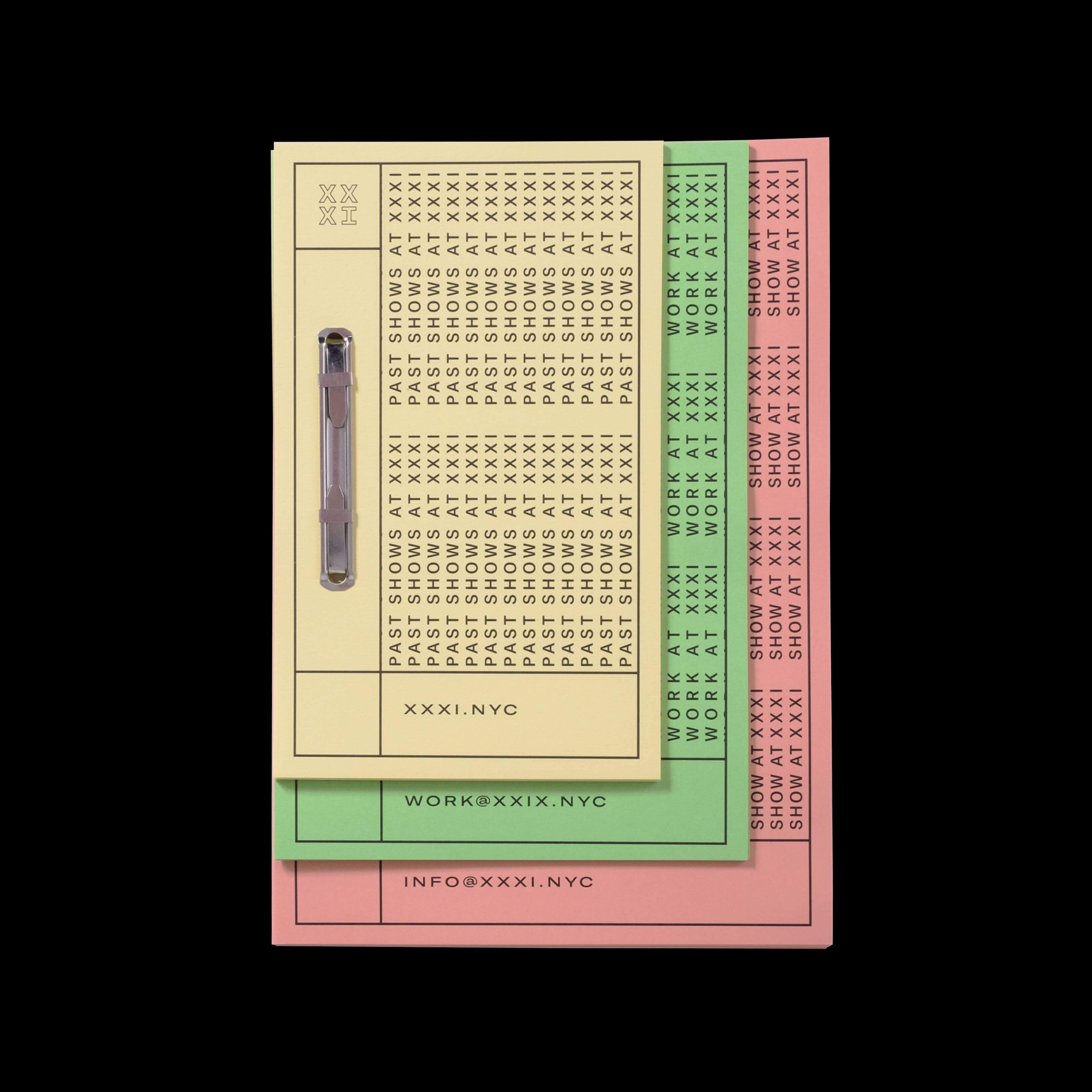 Top view on printed collateral