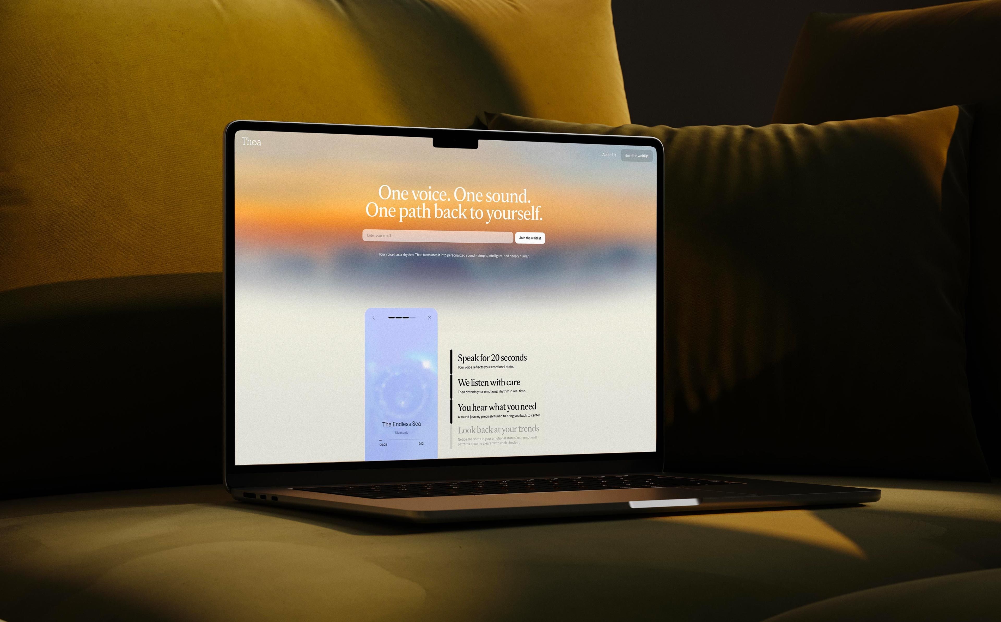 App landing page