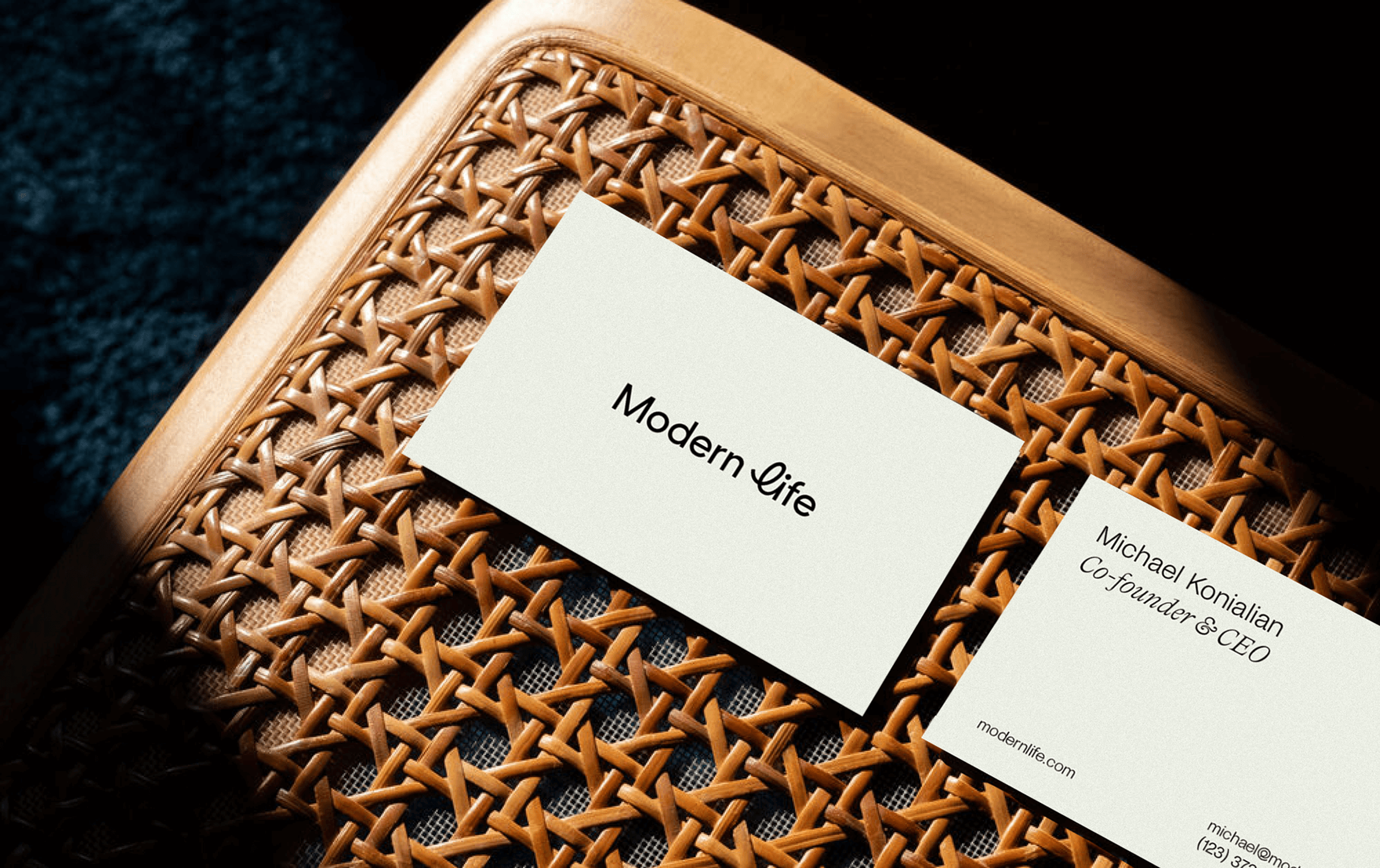 Modern life business cards