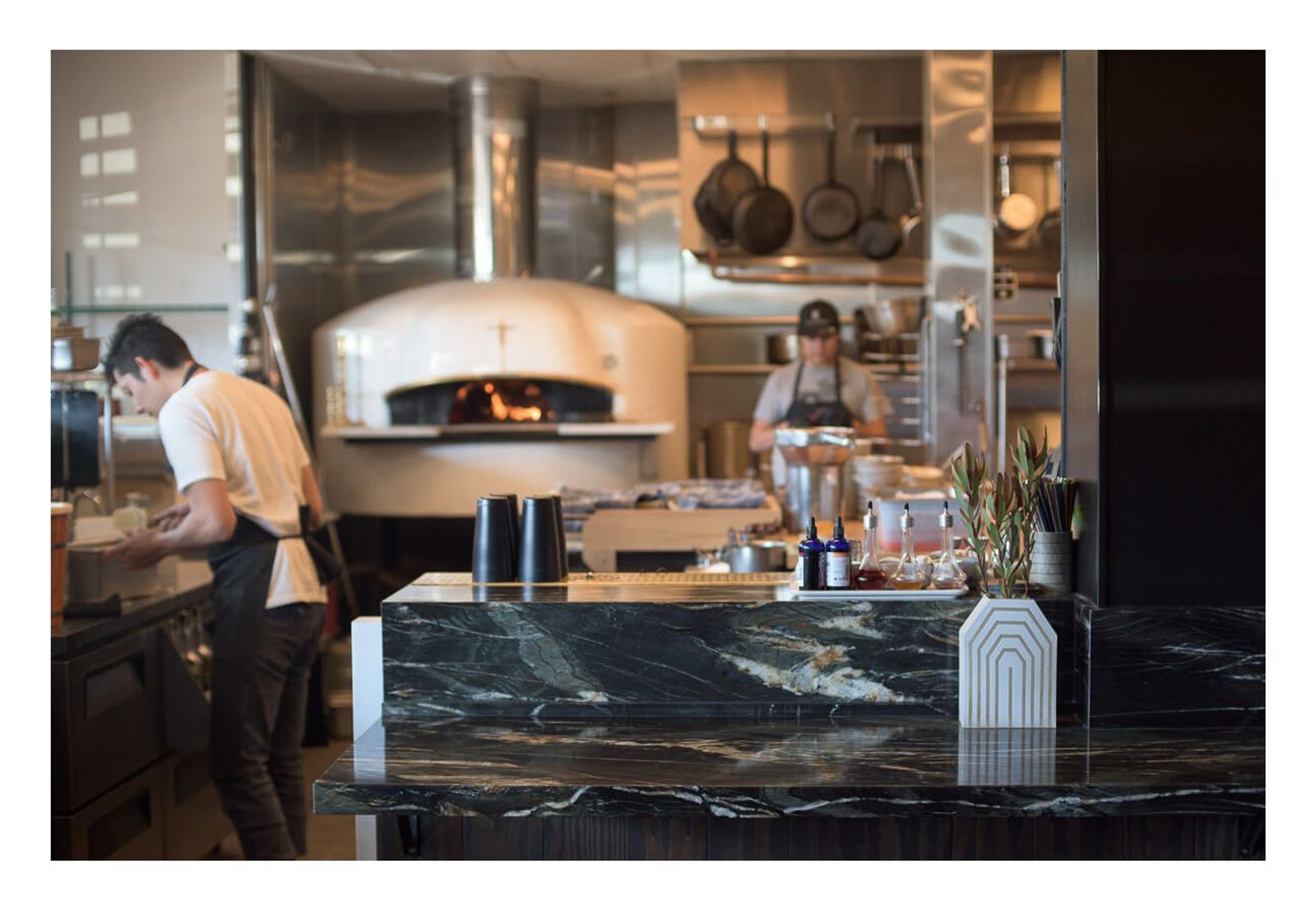 Photo of the restaurant's kitchen