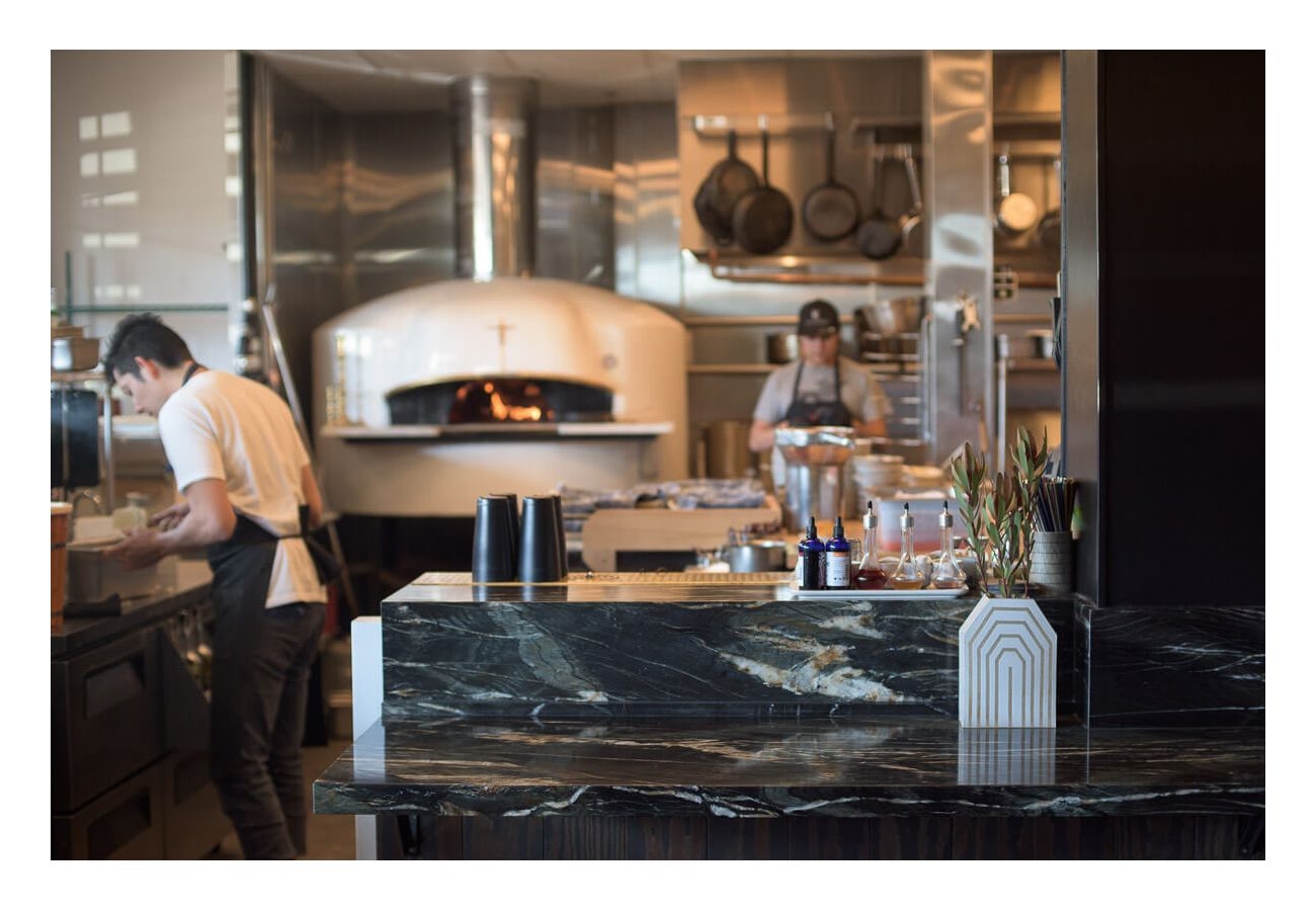 Photo of the restaurant's kitchen