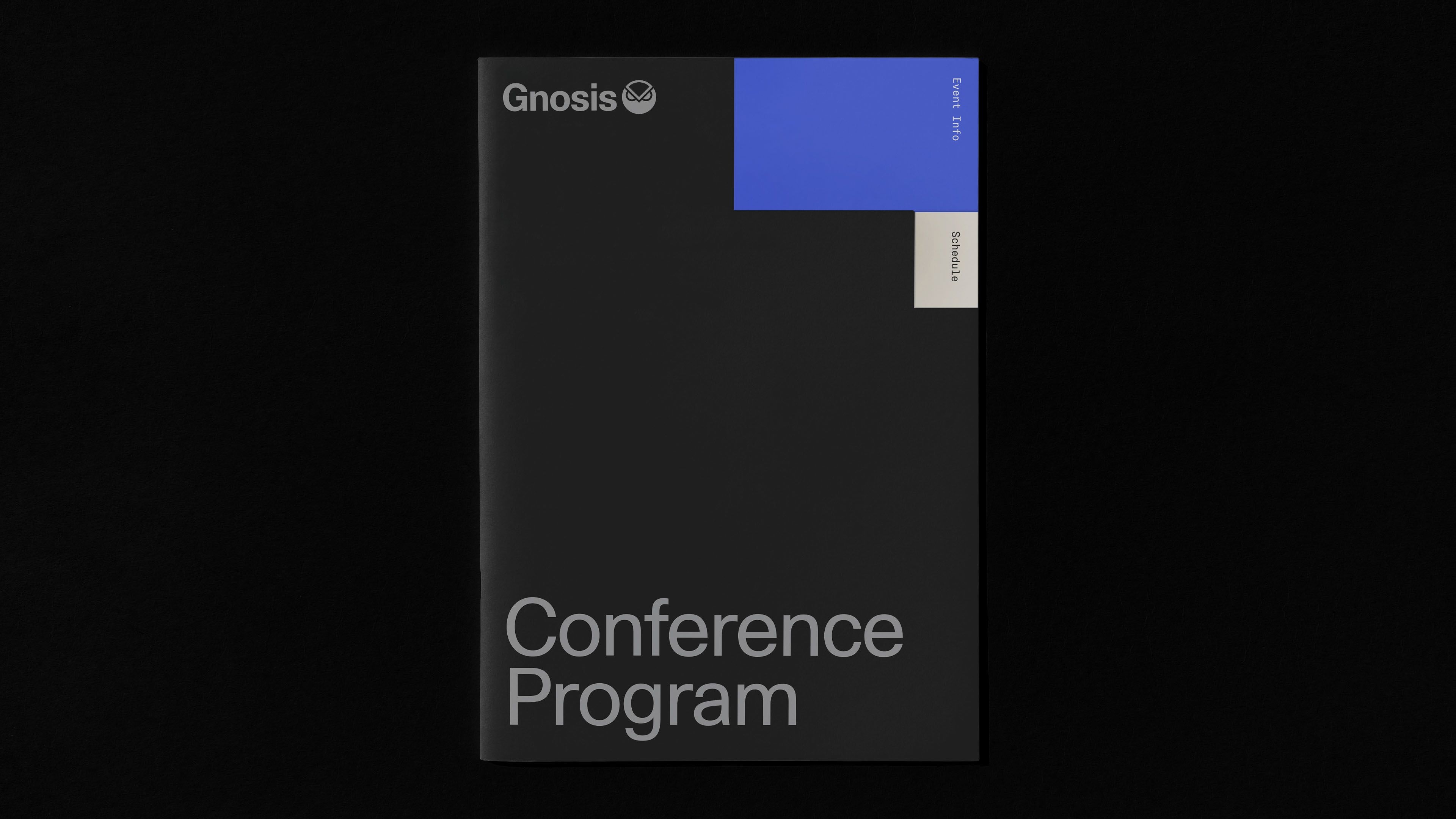 Conference program with die-cut front cover