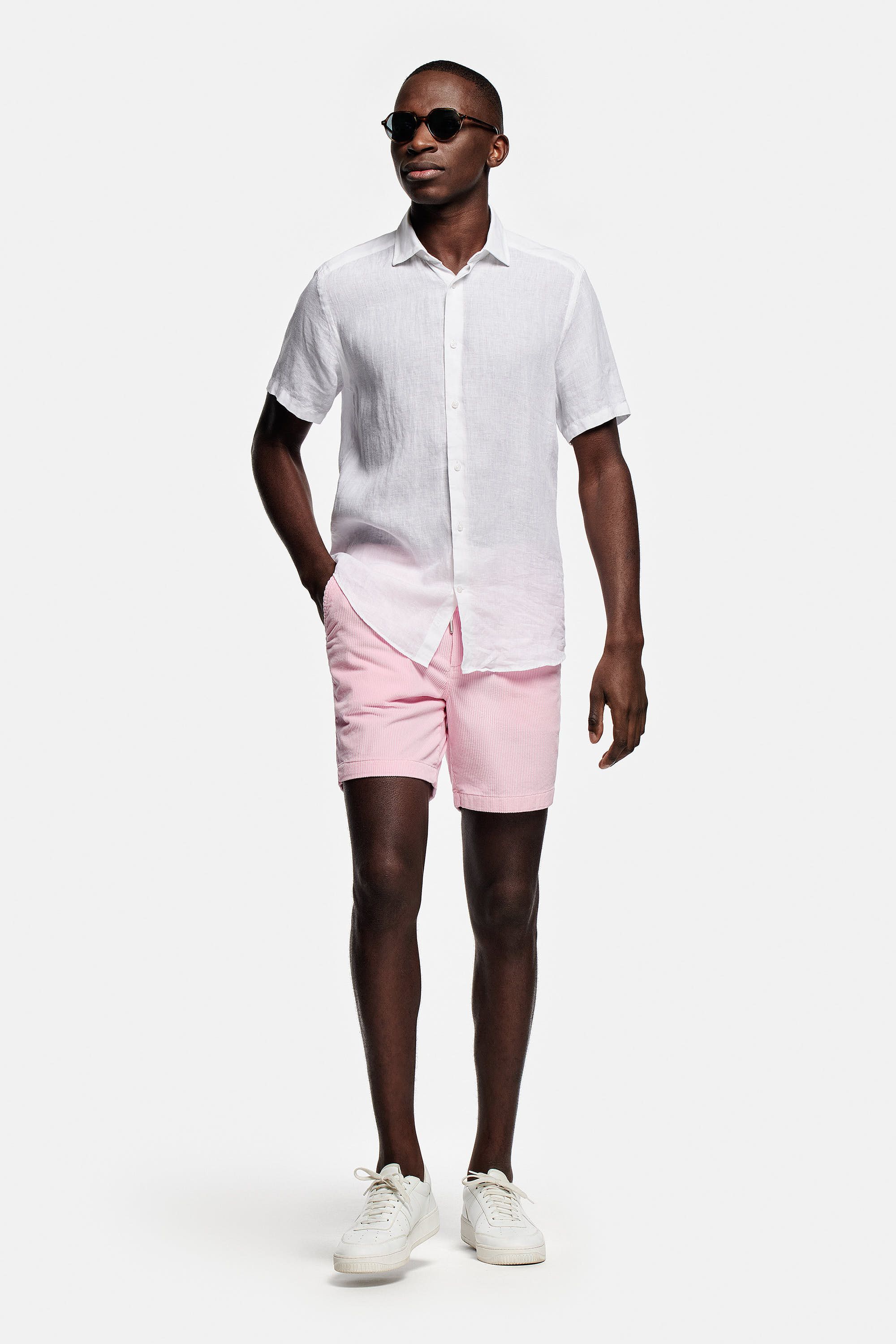 Pink cord hot sale shorts