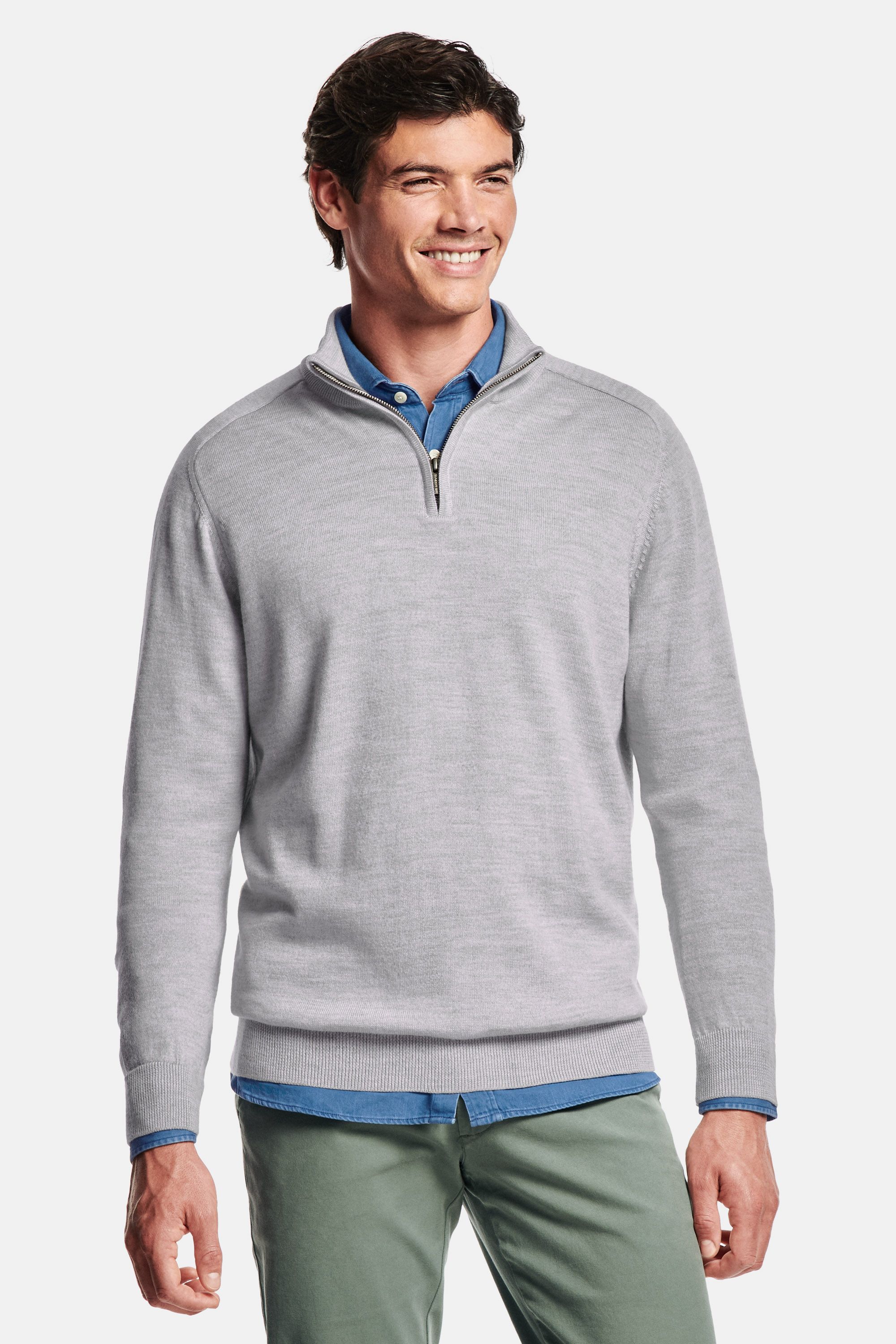 Oysters * The Merino Zip Pullover | MR MARVIS