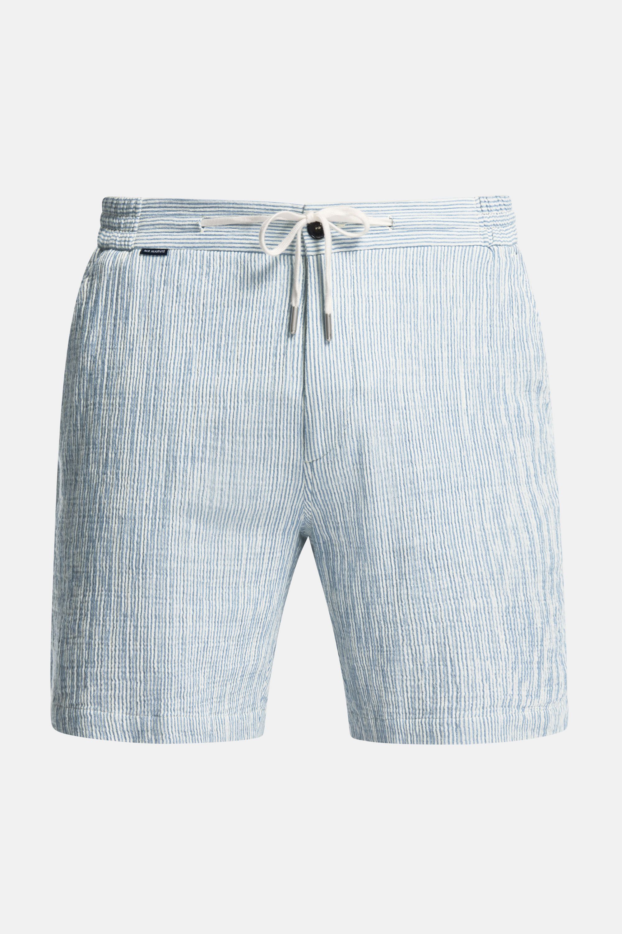 Positano Blues Shorts en Gaze de Coton