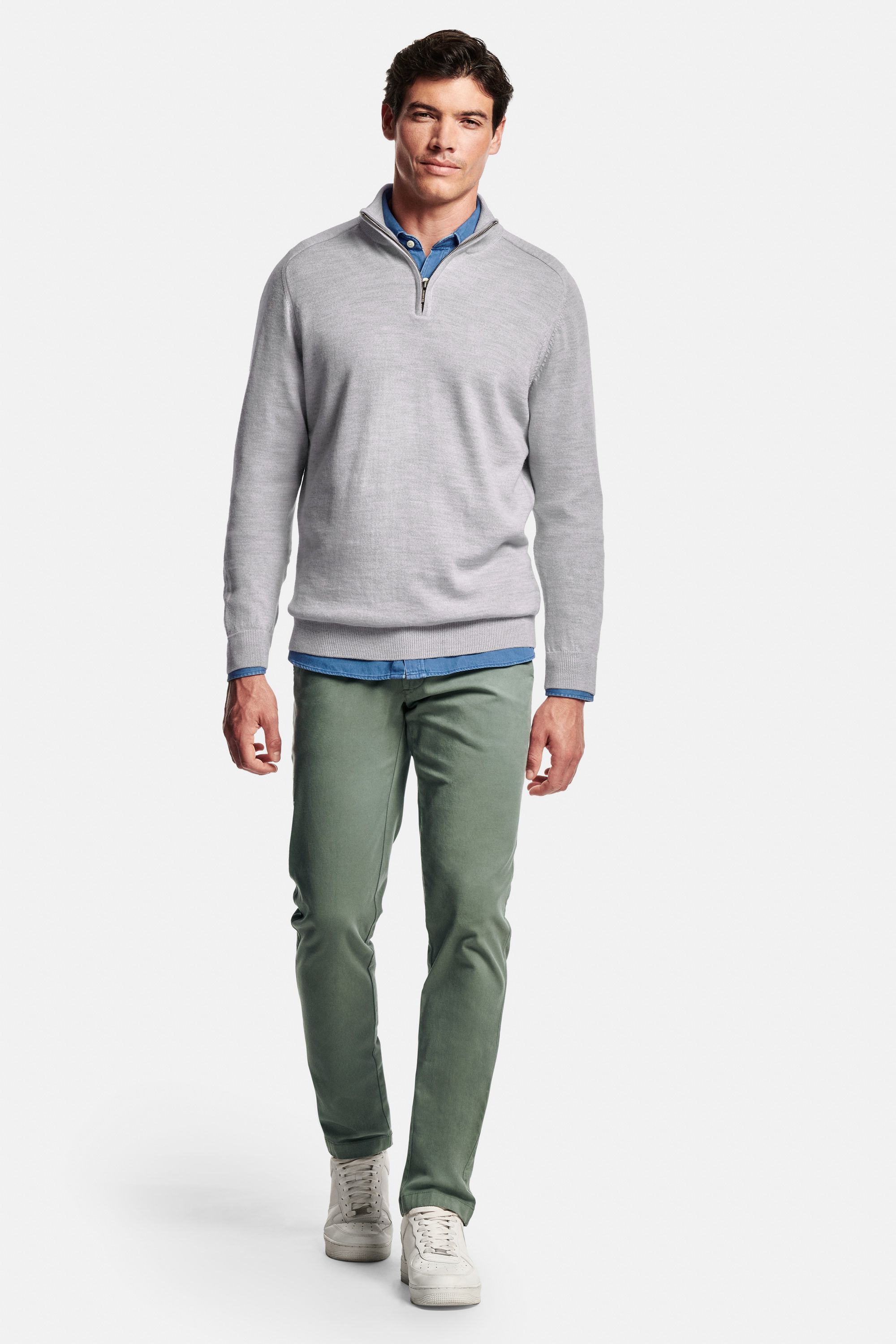 Merino zip-truien – Oysters (3)