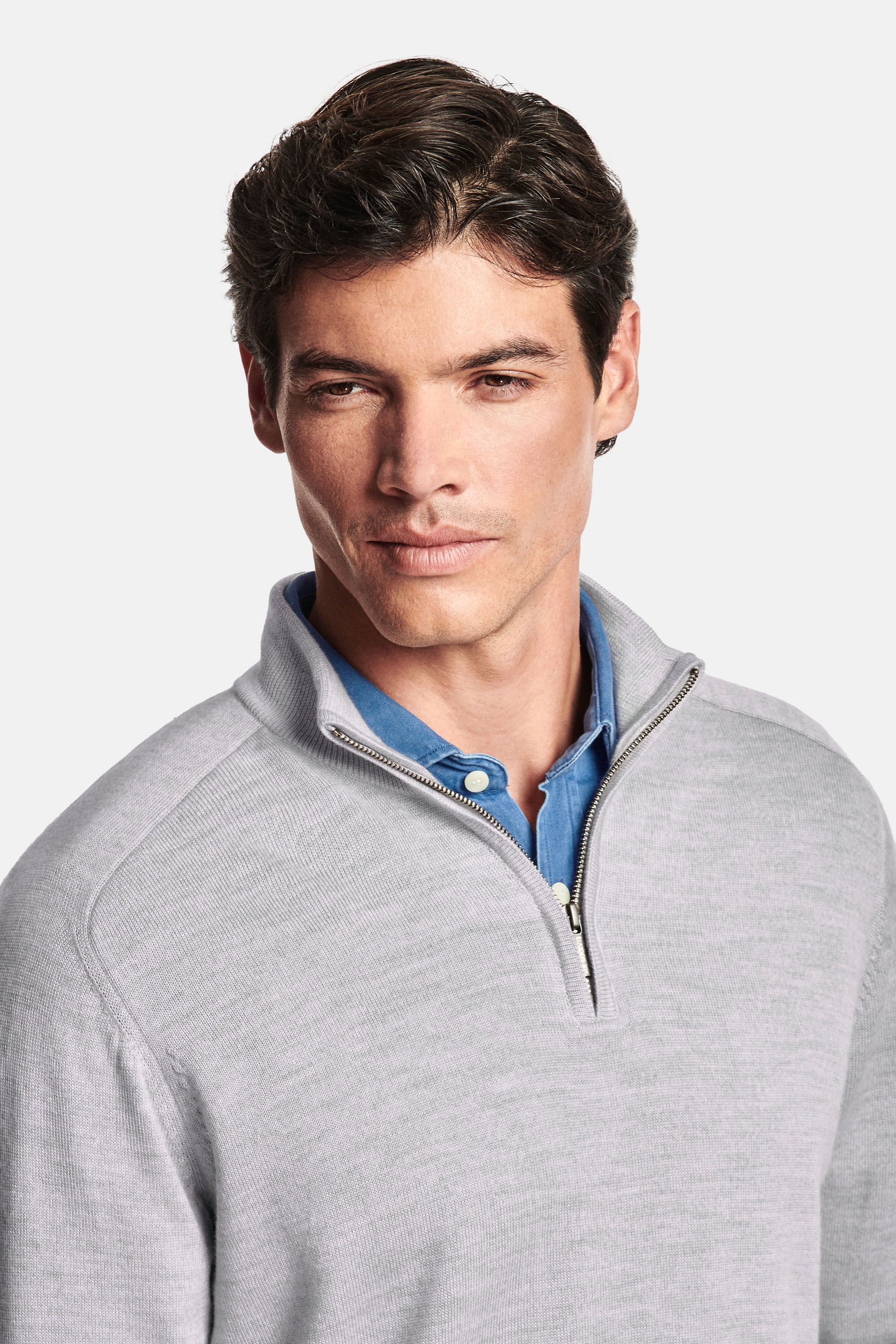 Merino zip-truien – Oysters (5)