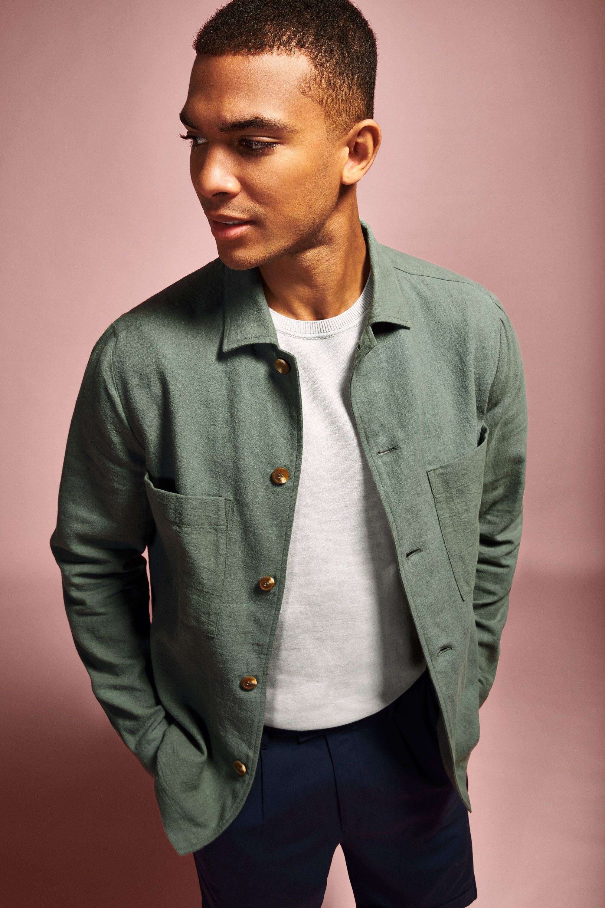 motoki tanaka linen100% シャツ Defenders * The Linen Shacket | MR MARVIS