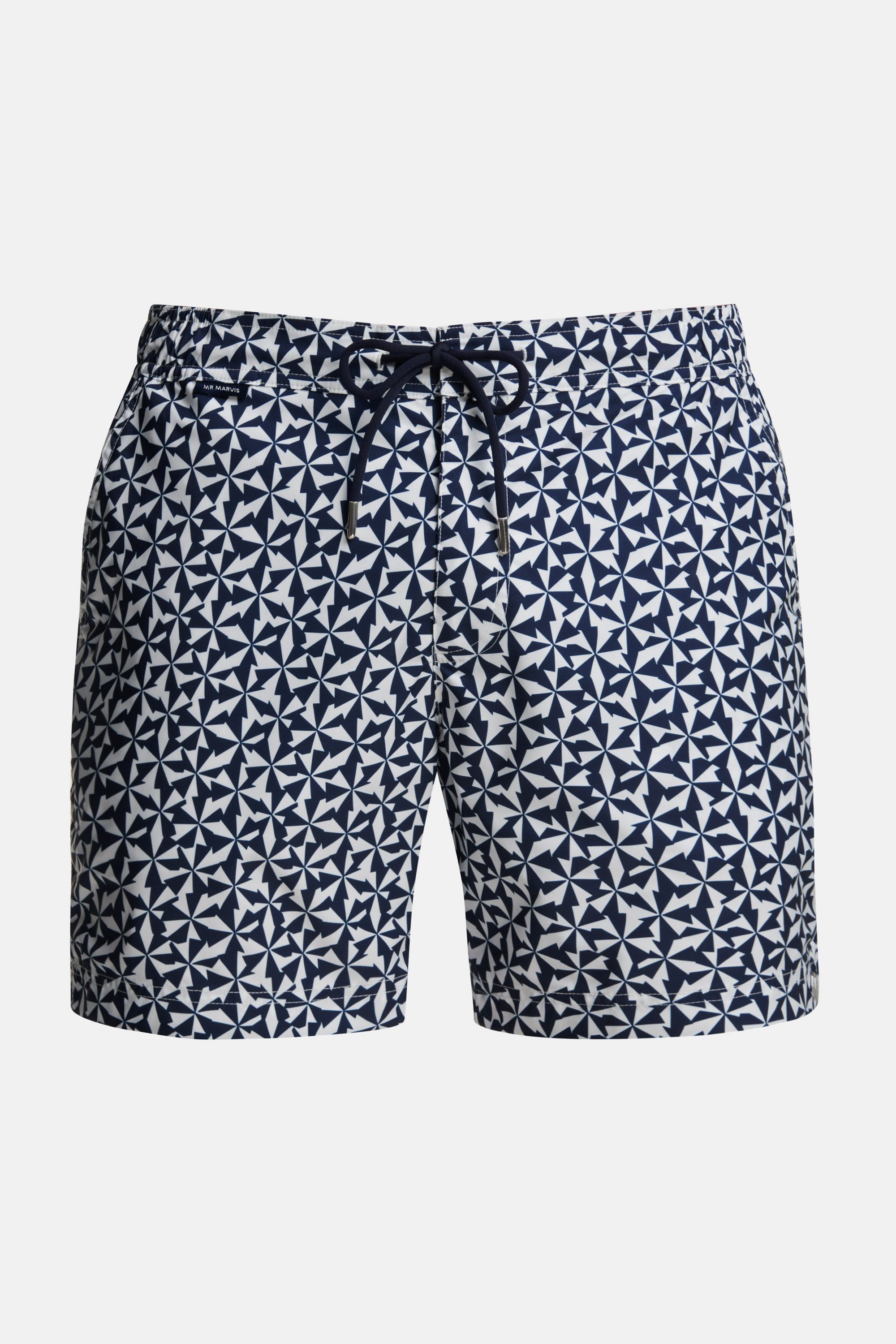 Blue Parasols Shorts de Bain Imprimés