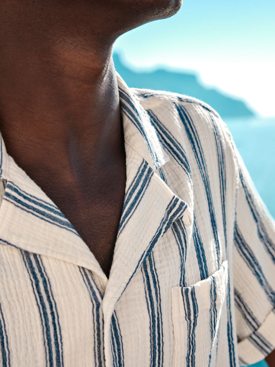 Casual overhemden met tropische zonsondergangprint, korte mouwen, knoopsluiting, perfect voor zomer- en strandkleding, Zwart, L