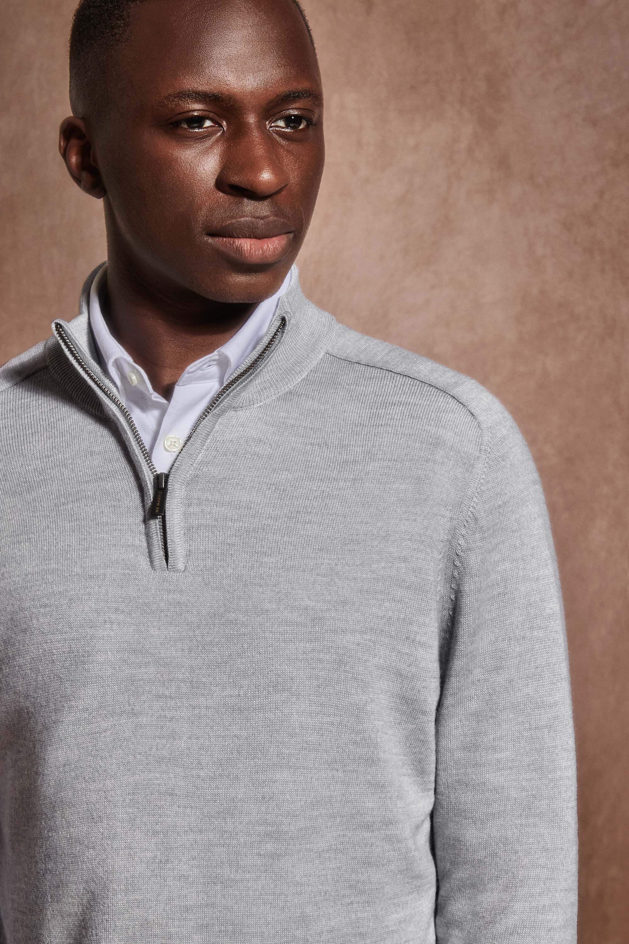 Merino zip-truien – Oysters (4)