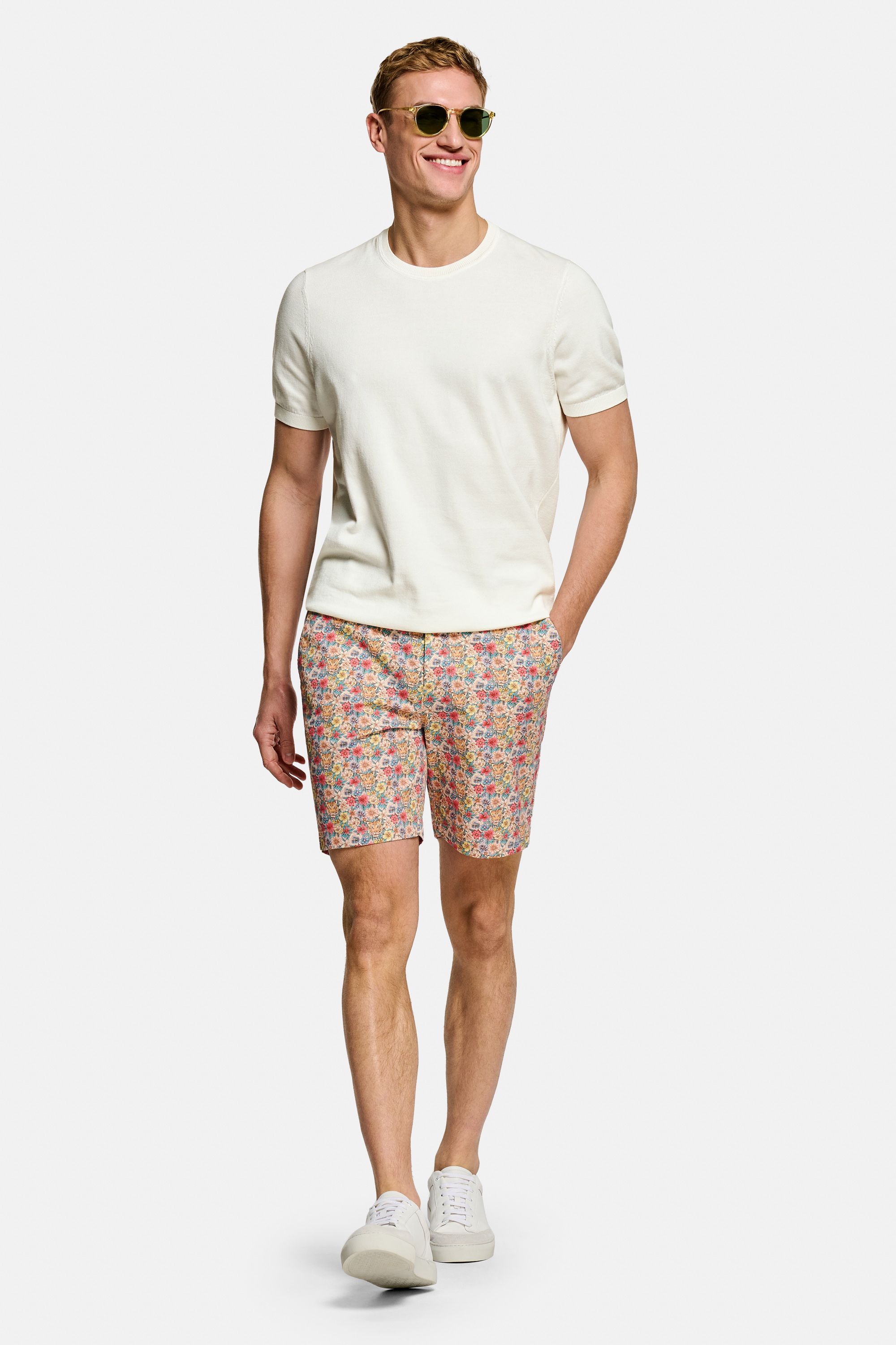 Short chino ceinturé beige femme | Cache Cache