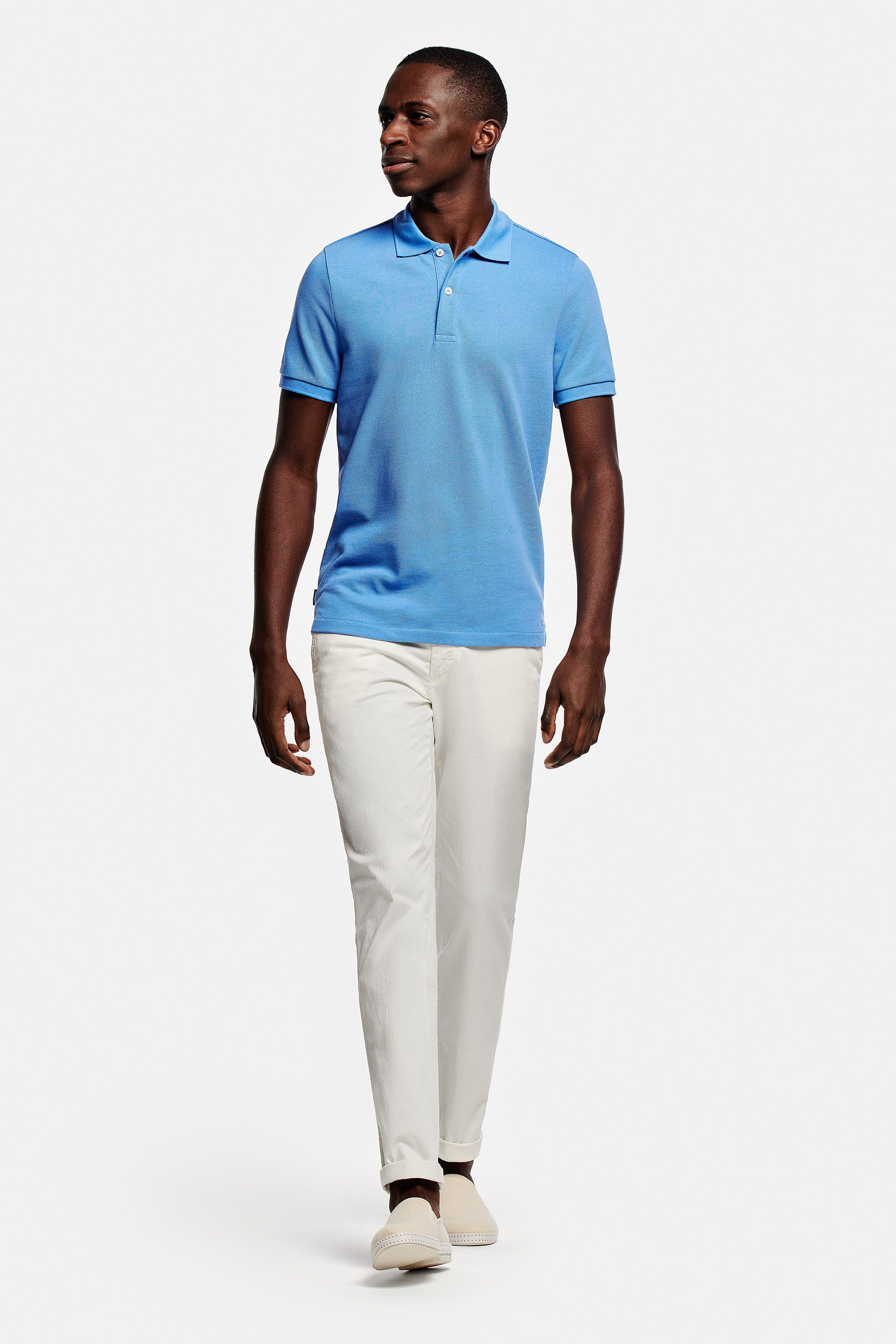 Light blue polo 2024 and khaki pants