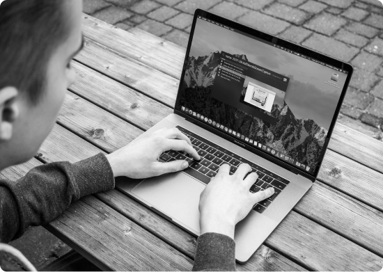 entrepreneur working on computer