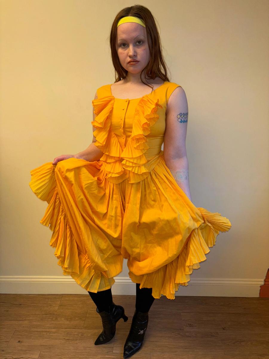 80s Chantal Thomass Yellow Top and Pants Set product image