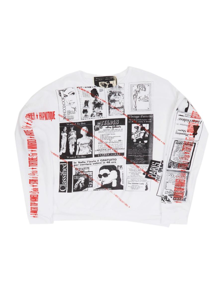 SEX-APPEAL Newsprint Sweatshirt - #4 Hypnotique