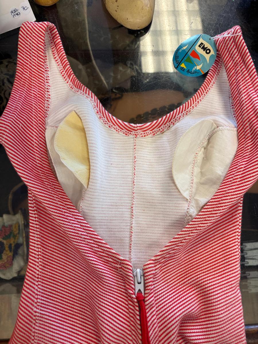 1950s Emo Striped Knit Bathing Suit product image