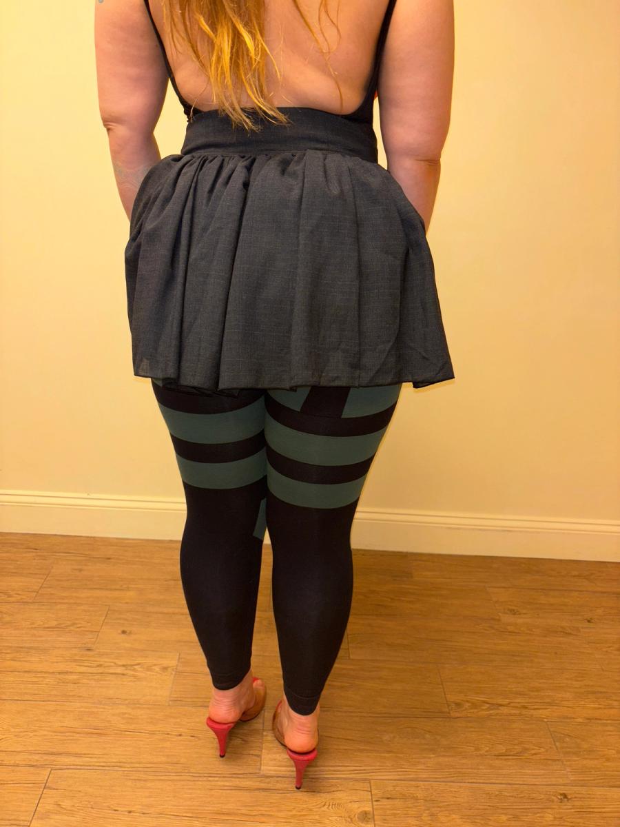 20471120 Pinstripe Miniskirt With Peekaboo Petticoat product image