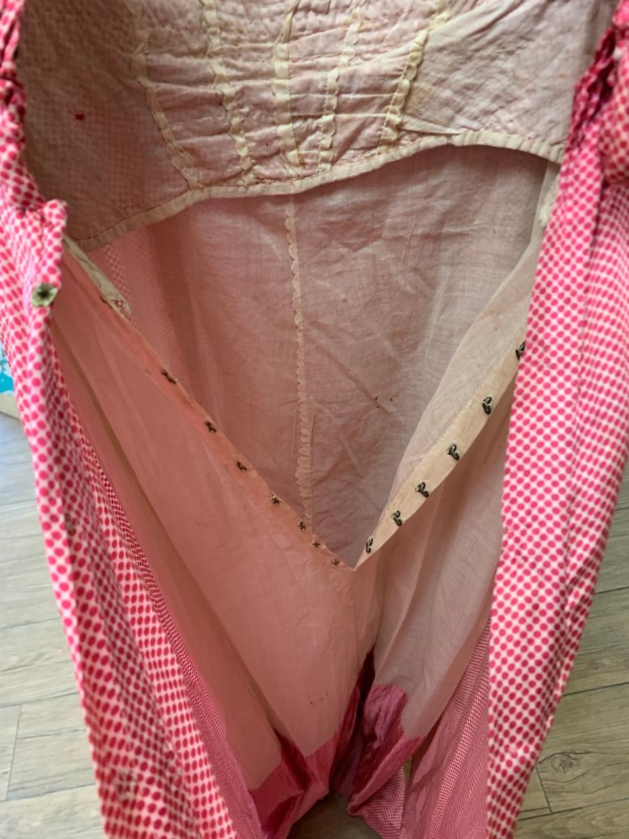 1910 Hot Pink Dotted Dress product image