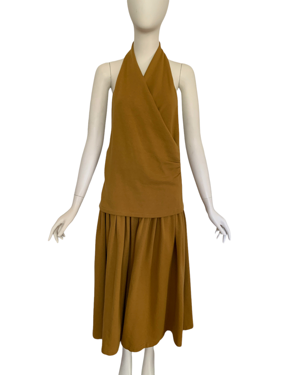 80s Norma Kamali Ochre 3 Piece Dress product image