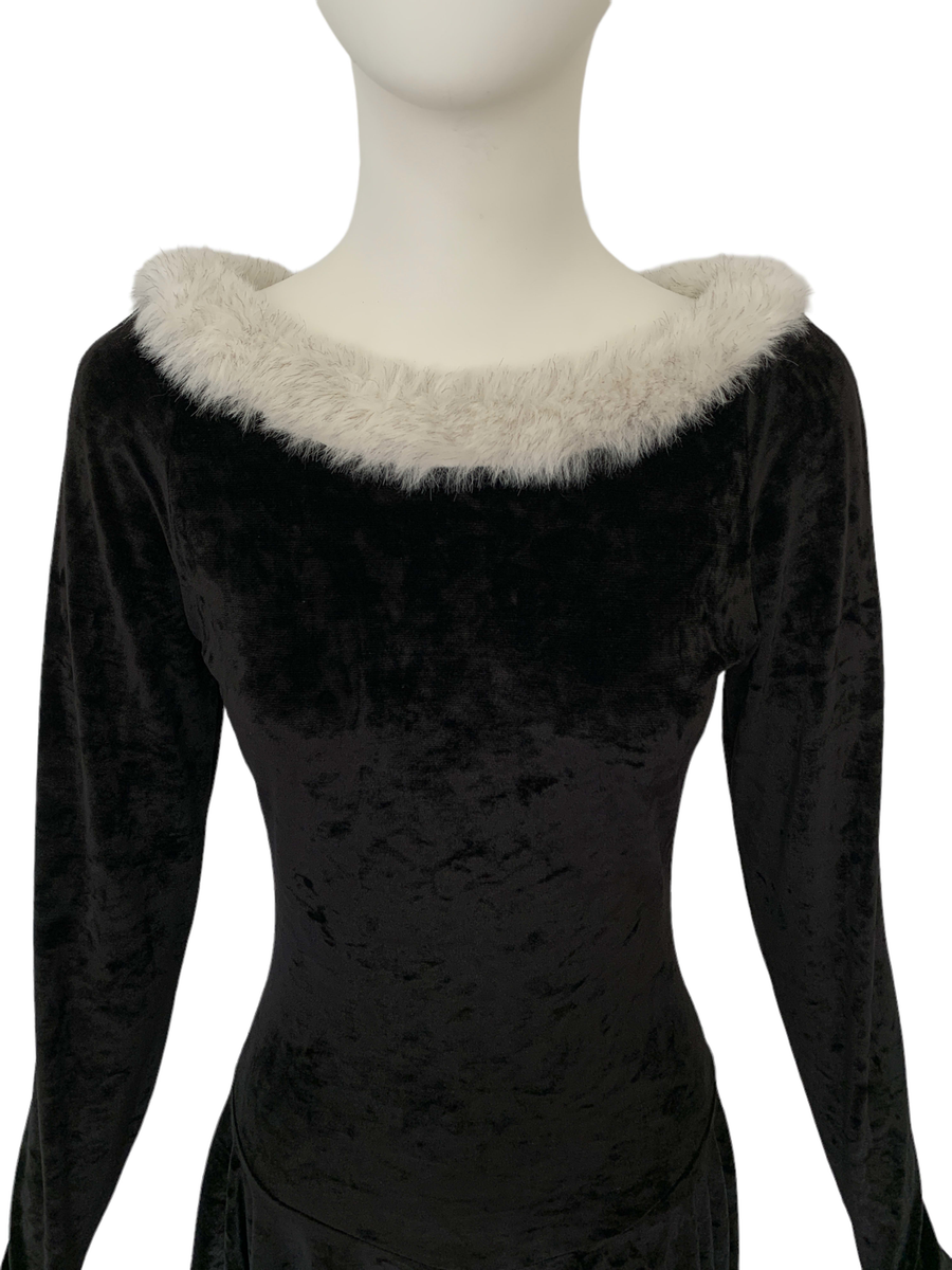 90s Norma Kamali Gloved Velvet Dress product image