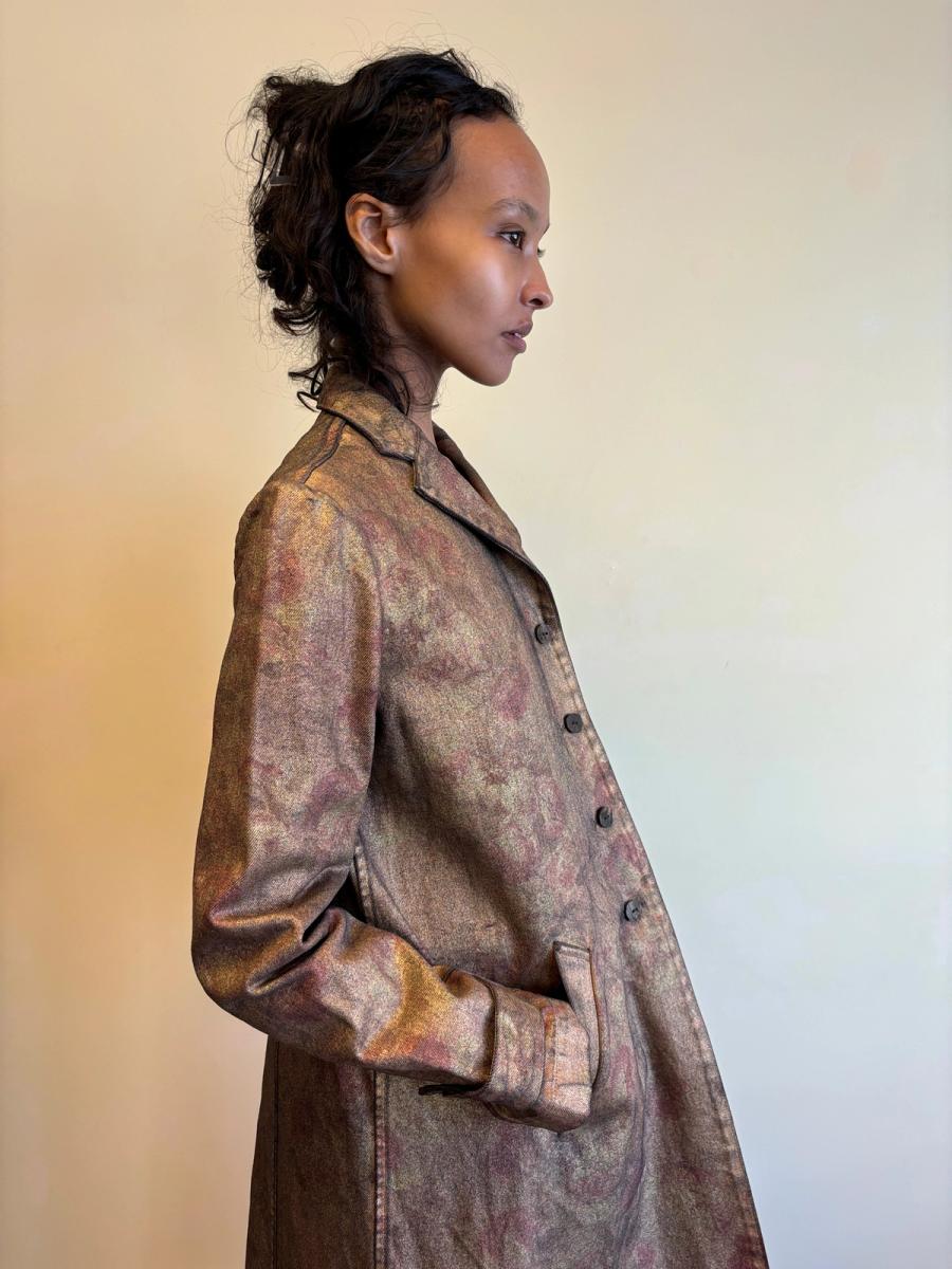 Jane Marple Coated Metallic Rose Trench product image
