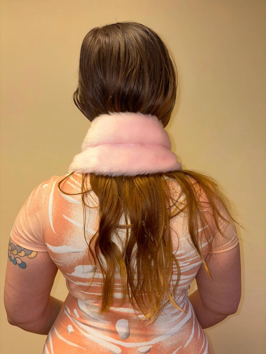 90s Milk Faux Pink Scarf  product image