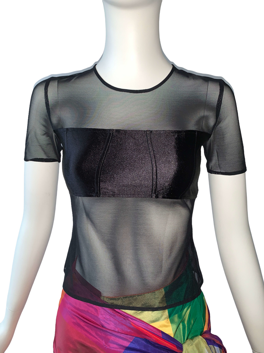 90s Chantal Thomass Bandeau and Mesh Top product image