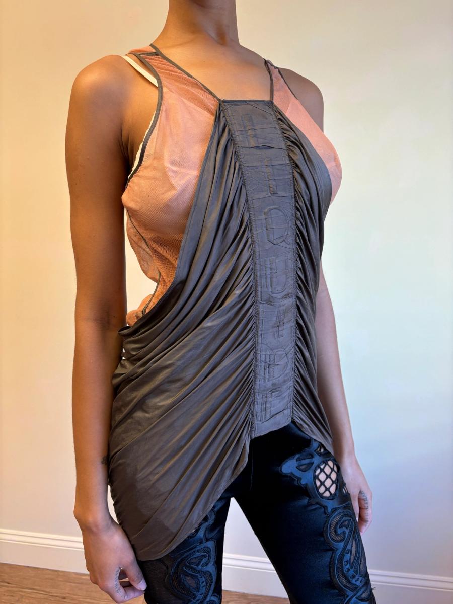 Jean-Paul Gaultier SS04 Trapunto 'Liquide' Draped Top product image