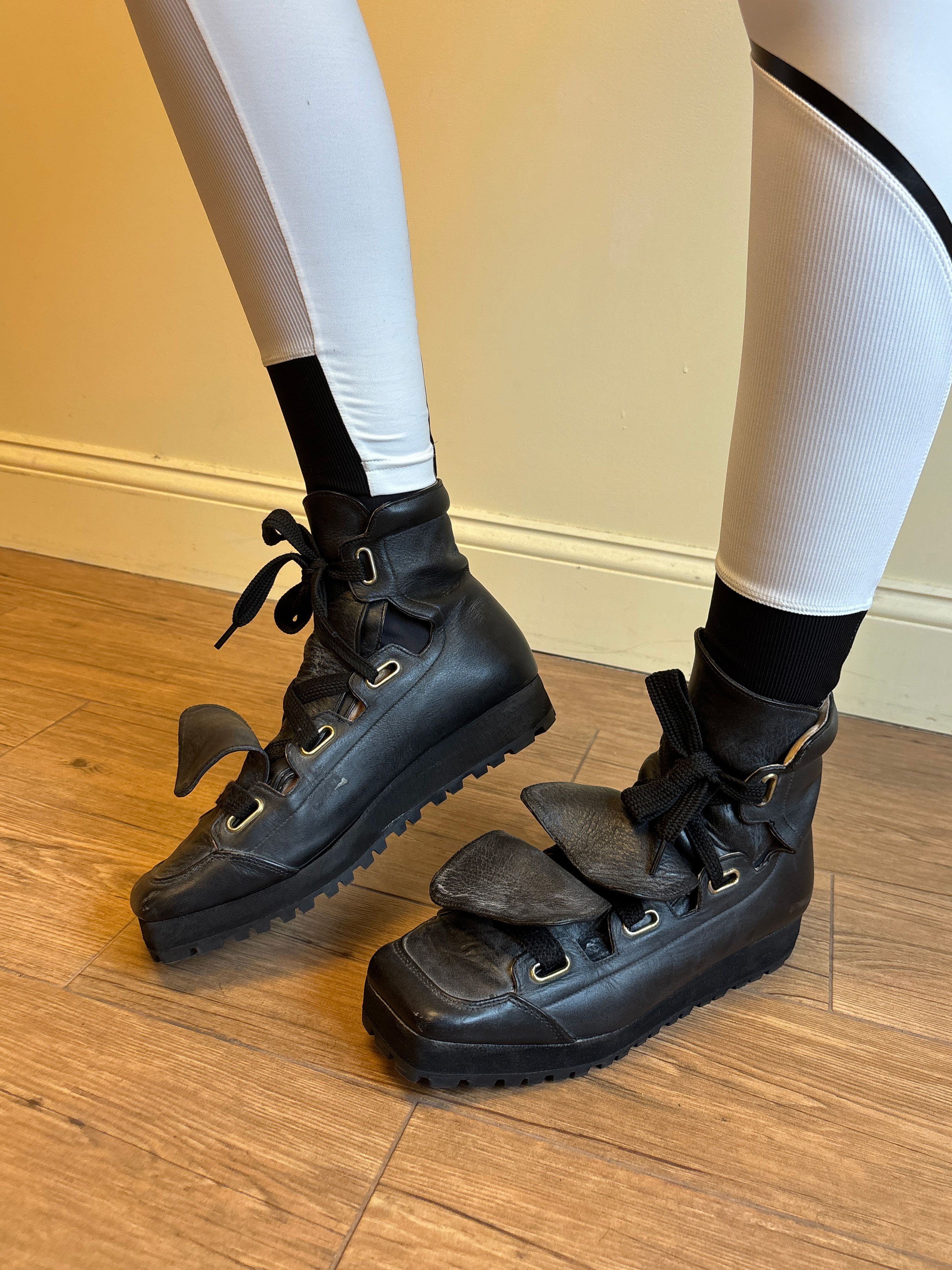 Vintage Vivienne Westwood Black Three Tongue Trainers